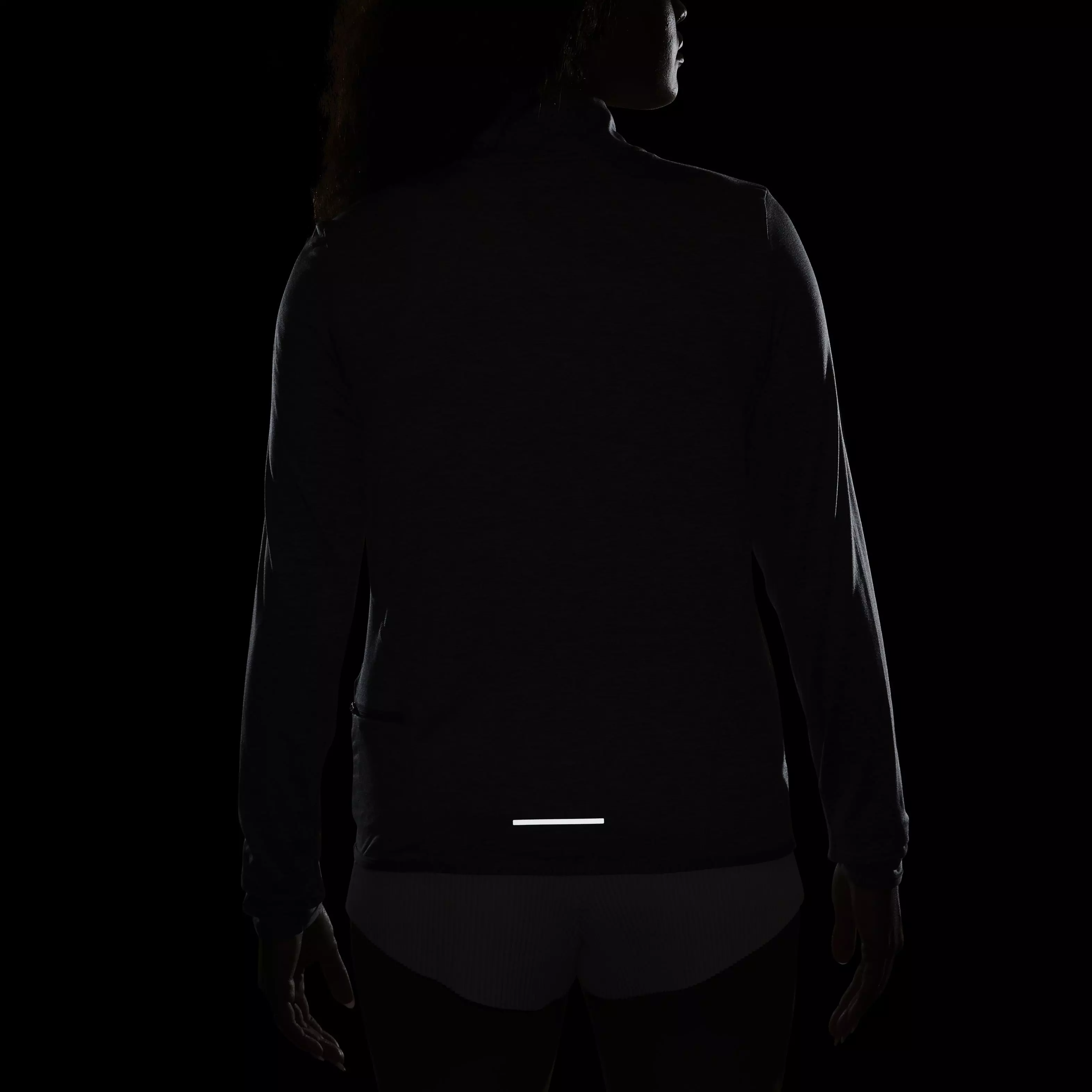 Nike Women's Swift Element Dri-FIT UV 1/4 Zip Running Top - GREY