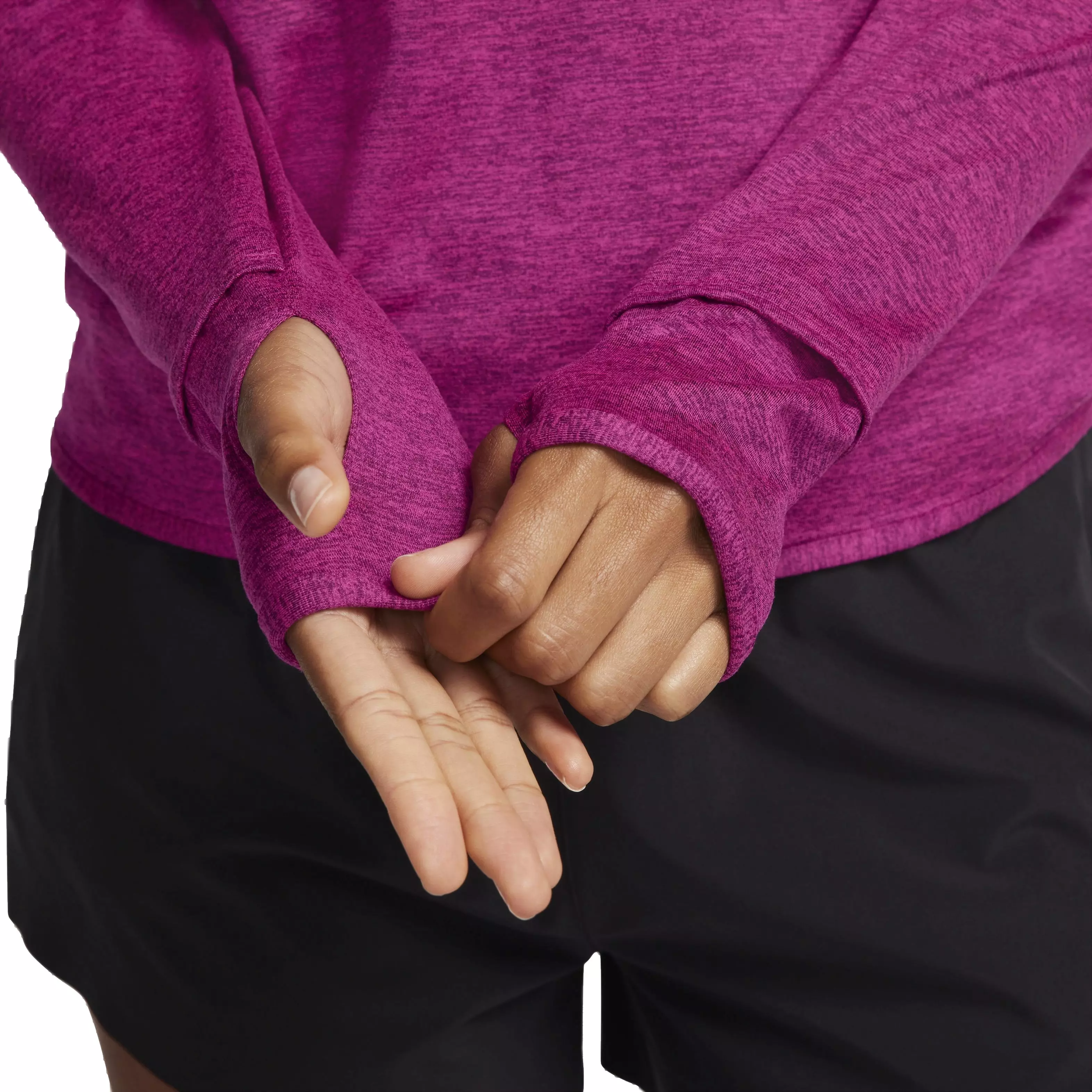 Nike Women's Swift Element Dri-FIT UV 1/4 Zip Running Top - PINK