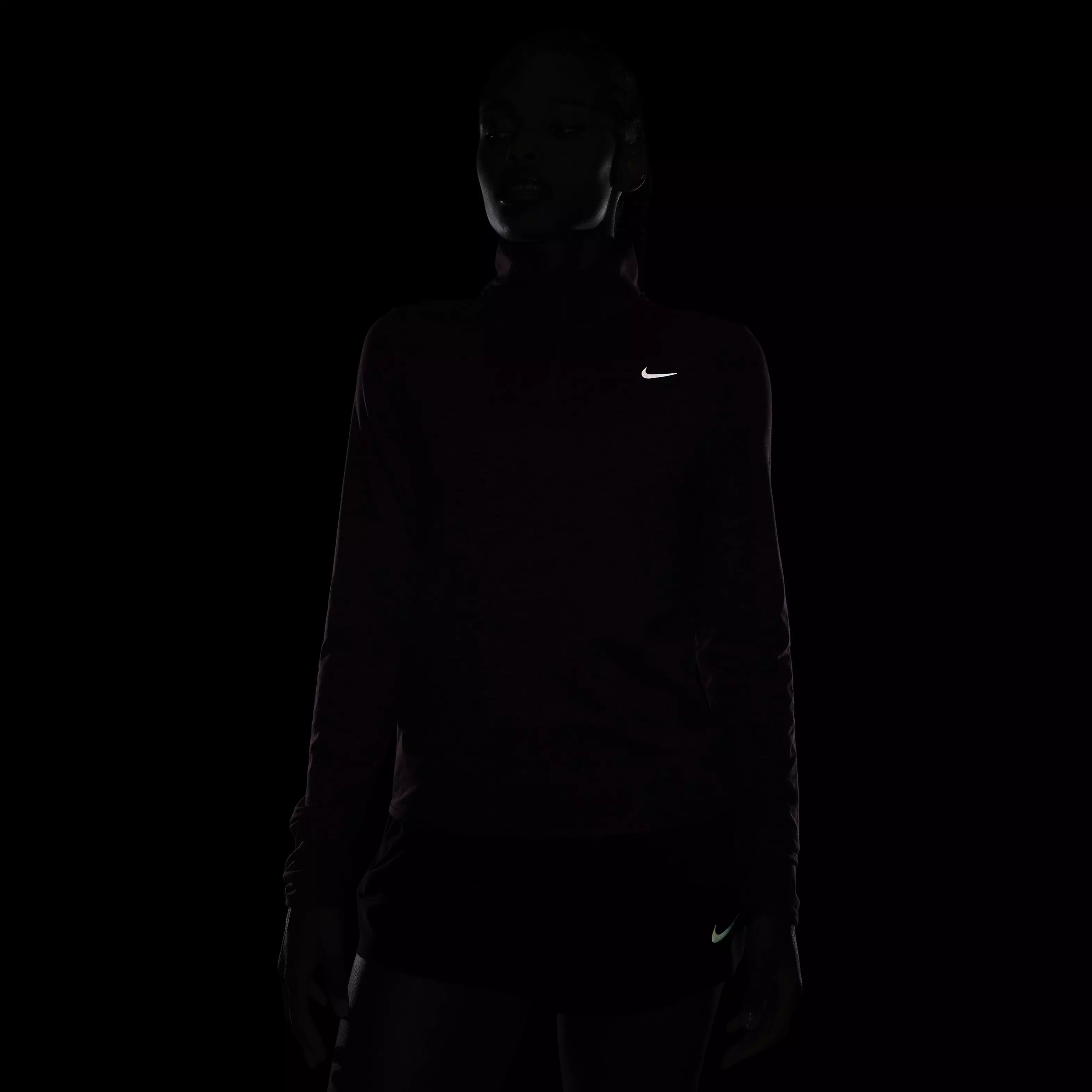 Nike Women's Swift Element Dri-FIT UV 1/4 Zip Running Top - PINK