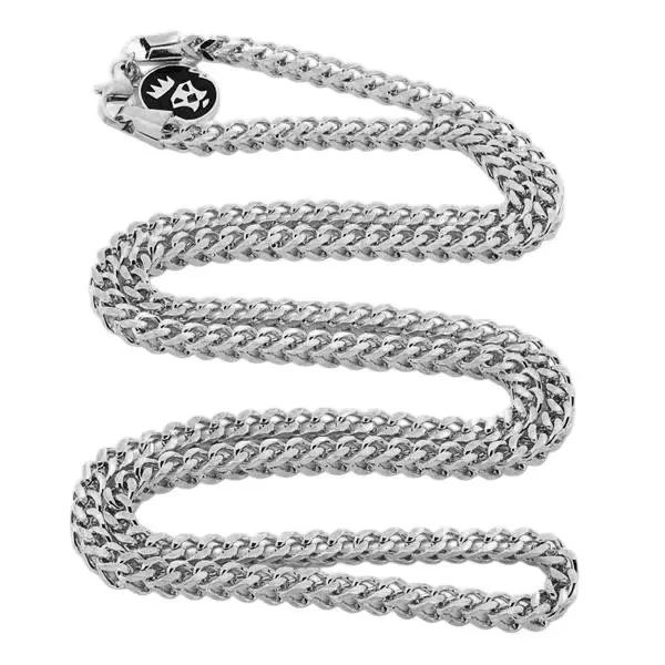 King Ice 5mm Franco Chain - White Gold - WHITE GOLD