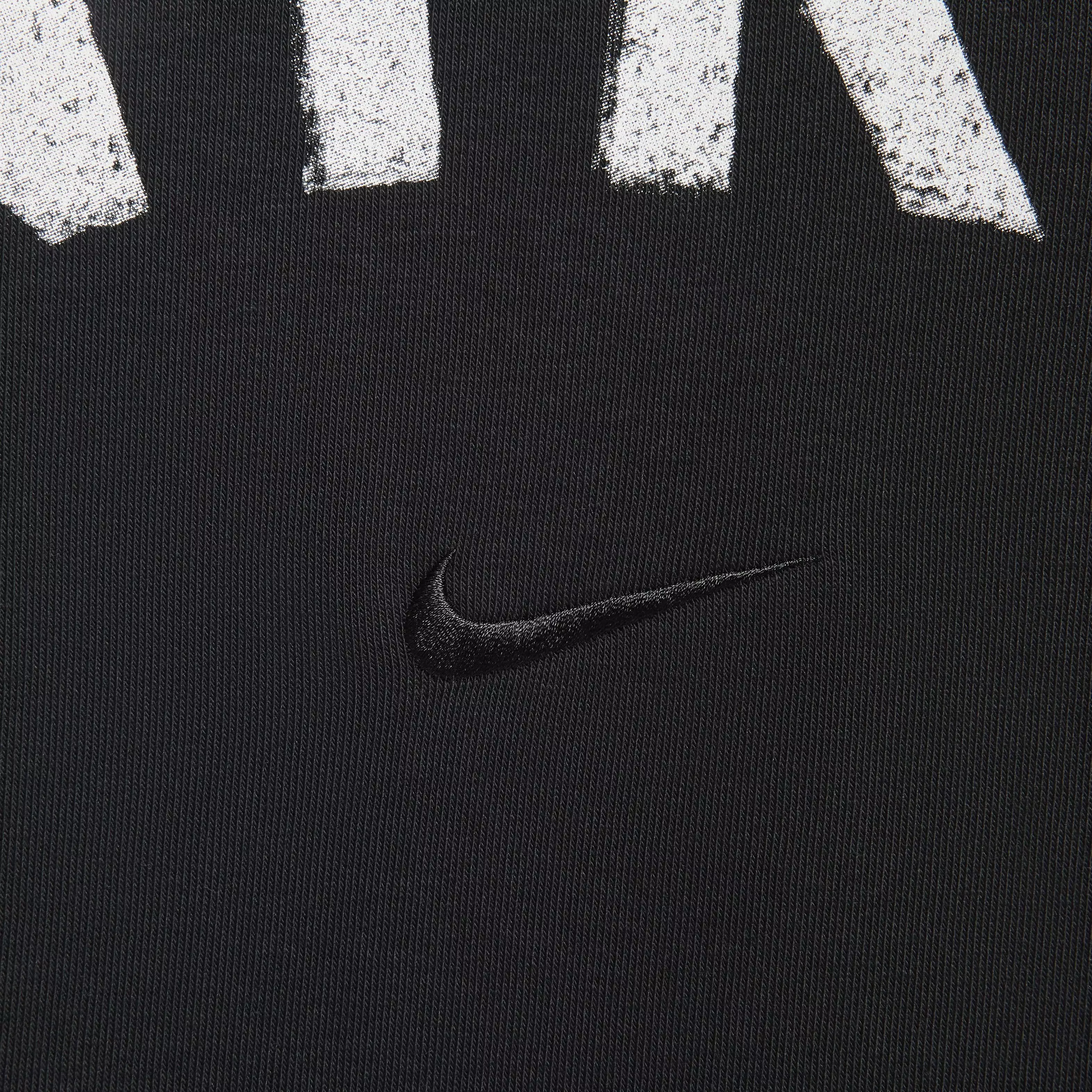 Nike Men's Swoosh Dri-FIT French Terry Pullover Fitness Hoodie - BLACK