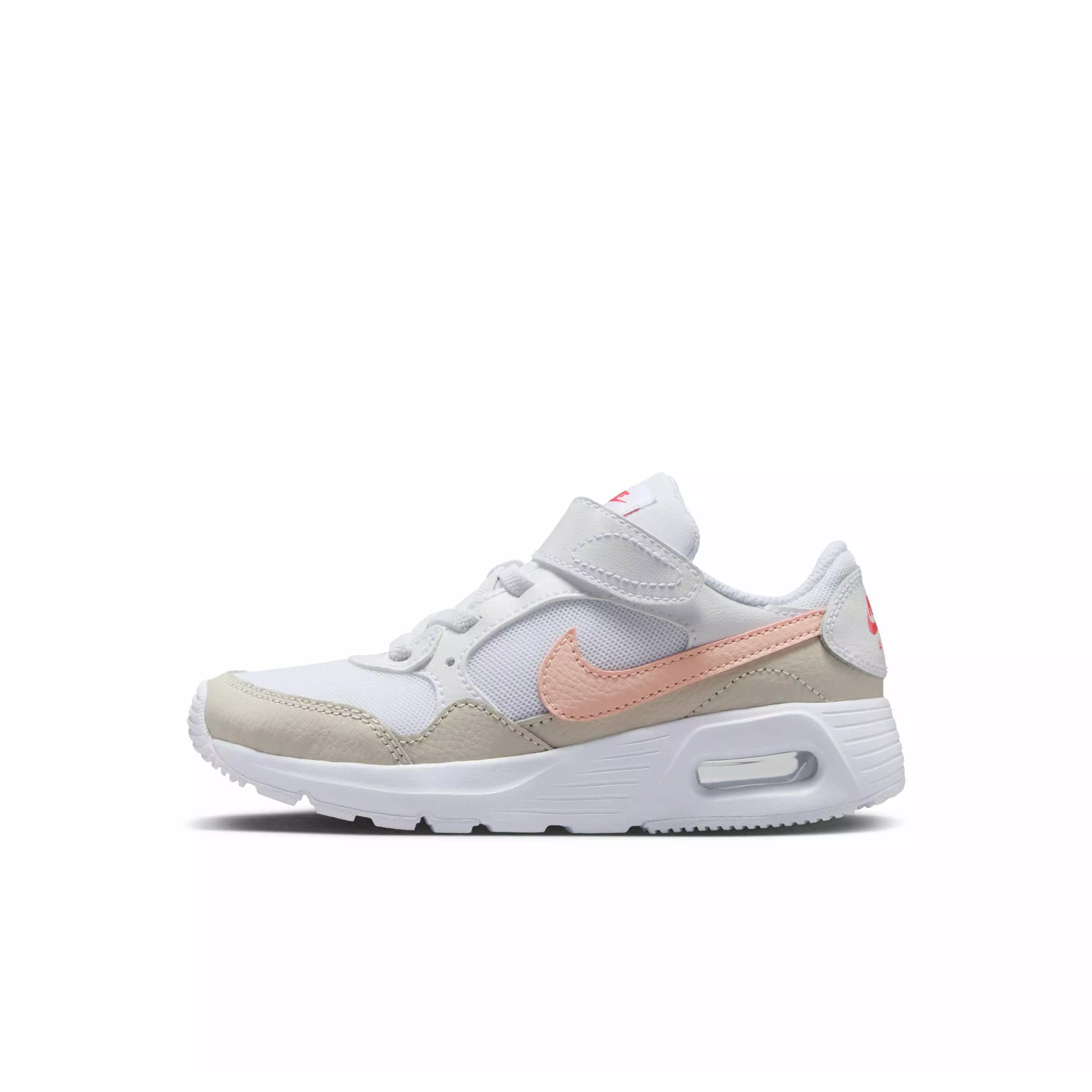 Nike Air Max SC "White/Light Orewood Brown/Ember Glow/Echo Pink" Preschool Girls' Shoe - WHITE/LT BROWN/EMBER/PINK