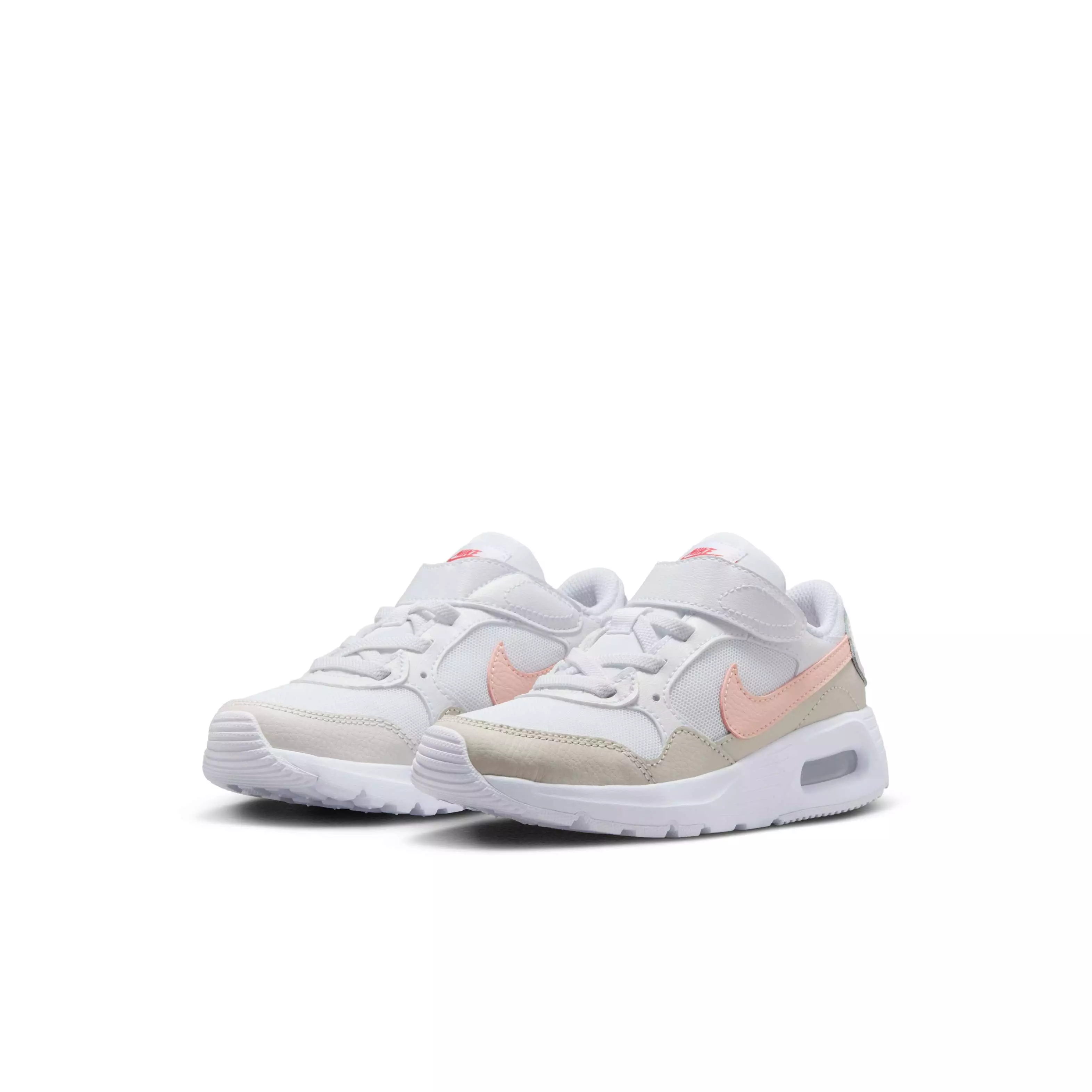 Nike Air Max SC "White/Light Orewood Brown/Ember Glow/Echo Pink" Preschool Girls' Shoe - WHITE/LT BROWN/EMBER/PINK