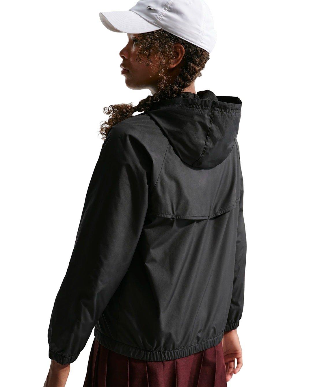 Nike Big Kids' Sportswear Windrunner Hooded Repel Jacket - Black - BLACK Thumbnail View 2