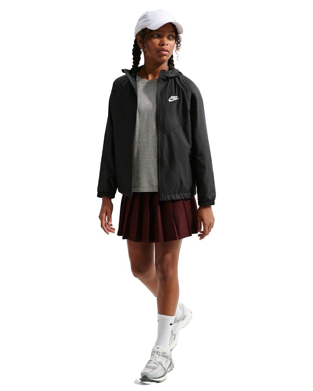 Nike Big Kids' Sportswear Windrunner Hooded Repel Jacket - Black - BLACK Thumbnail View 7