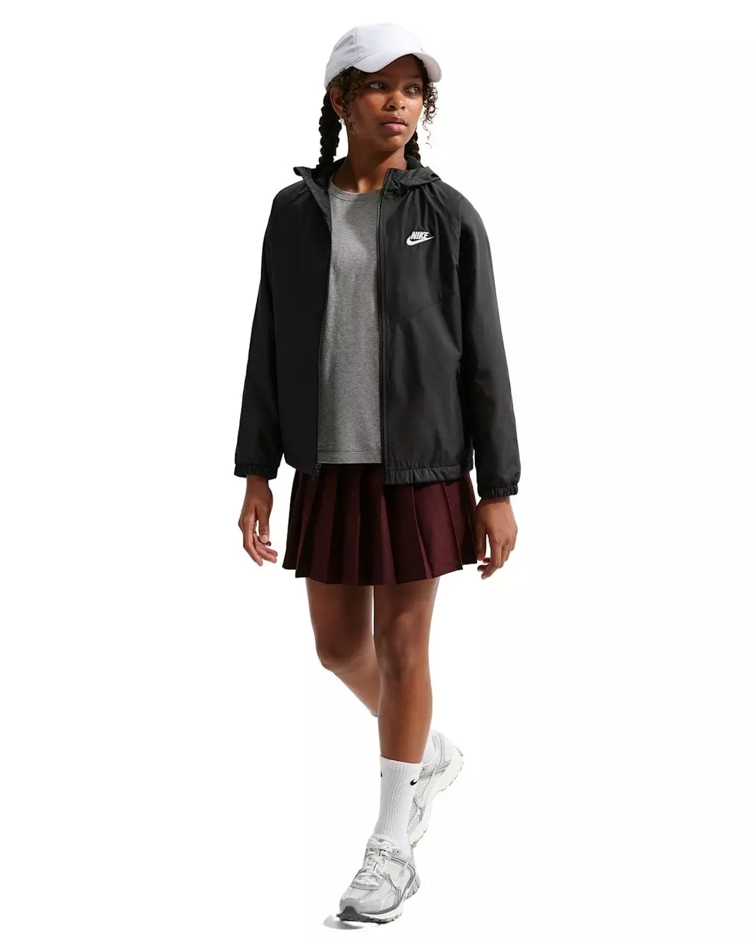 Nike Big Kids' Sportswear Windrunner Hooded Repel Jacket - Black - BLACK