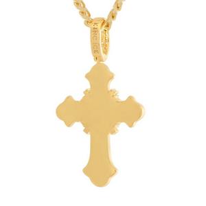 King Ice Pearl of Wisdom Cross Necklace - GOLD
