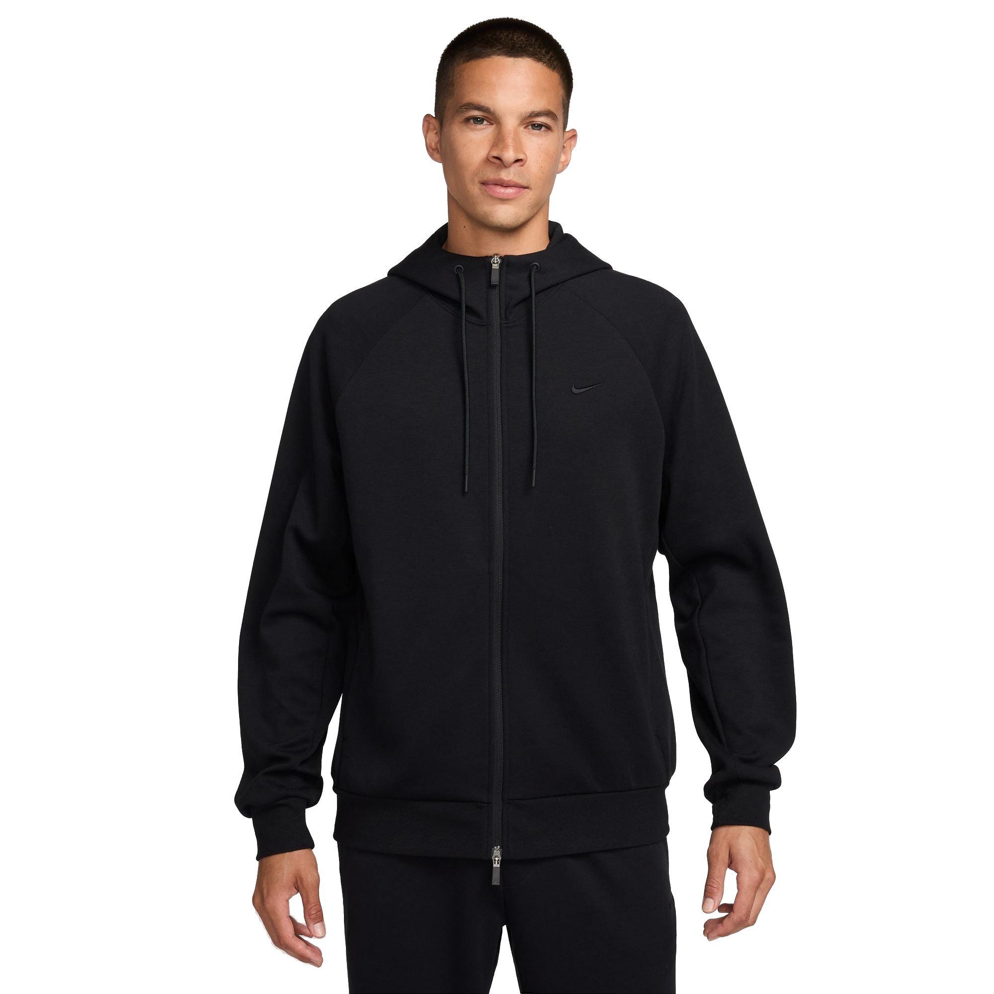 Nike Men's Primary Dri-FIT UV Full-Zip Versatile Jacket - BLACK Thumbnail View 1