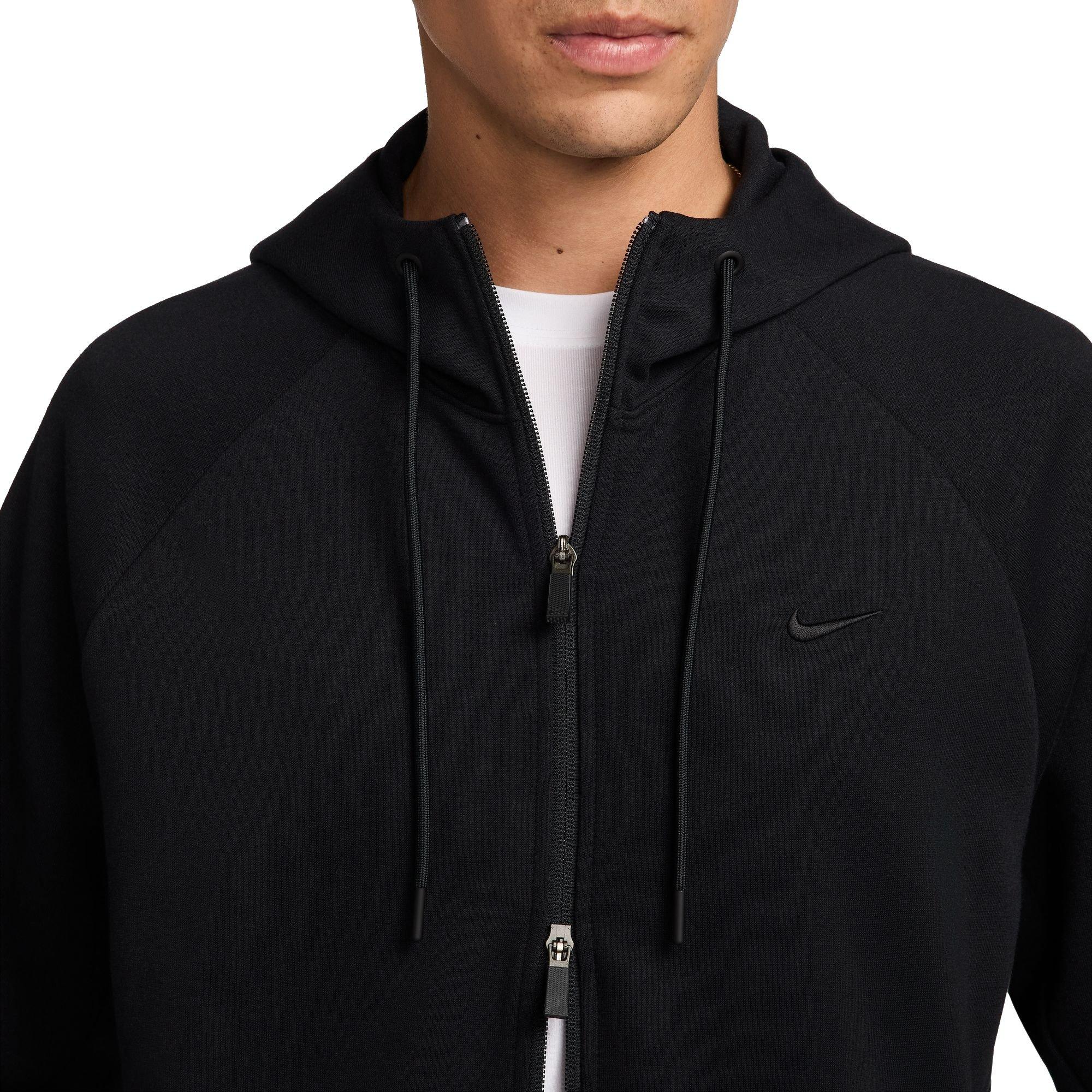 Nike Men's Primary Dri-FIT UV Full-Zip Versatile Jacket - BLACK Thumbnail View 5