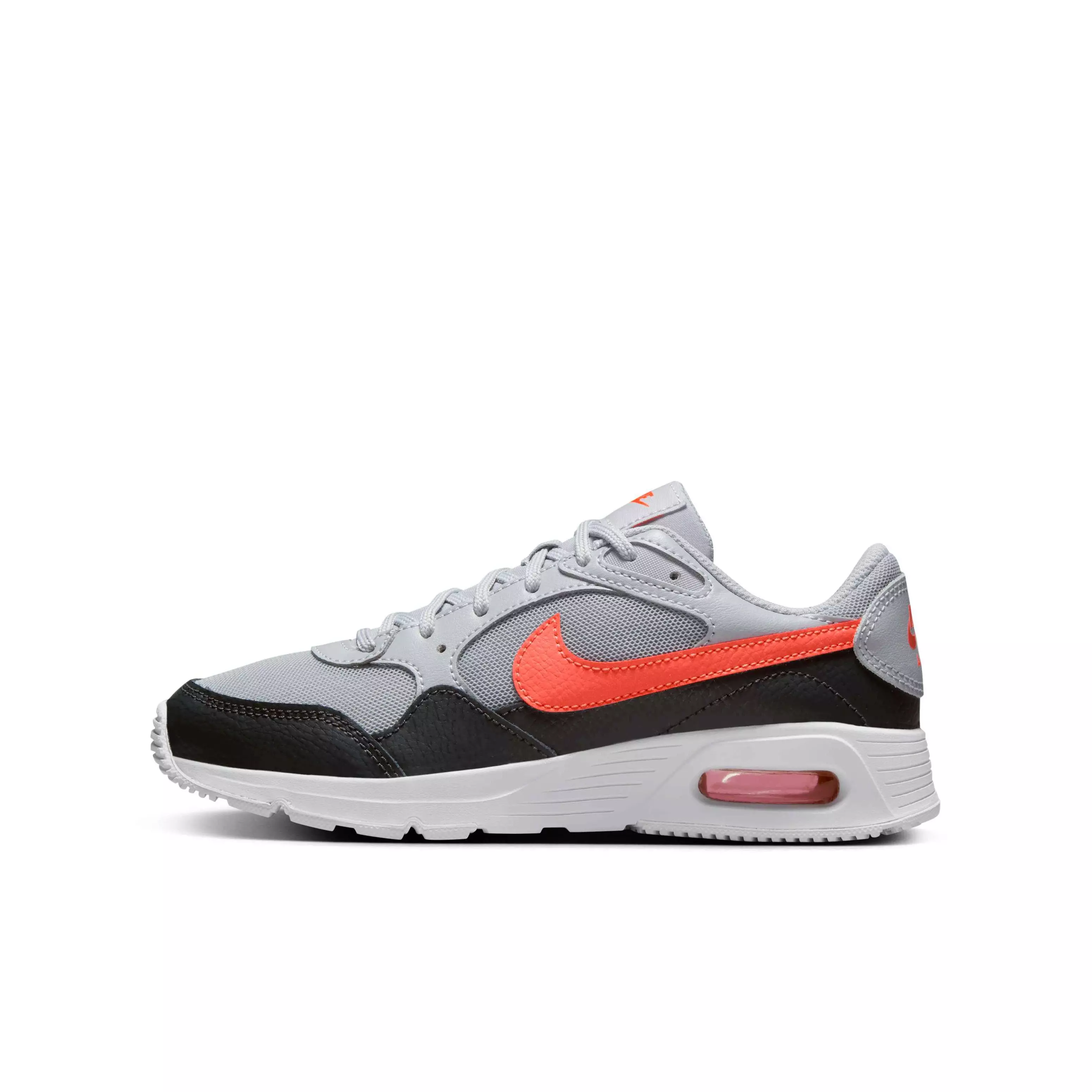 Nike Air Max SC "Wolf Grey/Anthracite/White/Bright Crimson" Grade School Boys' Shoe - GREY/ANTHRACITE/WHITE/CRIMSON