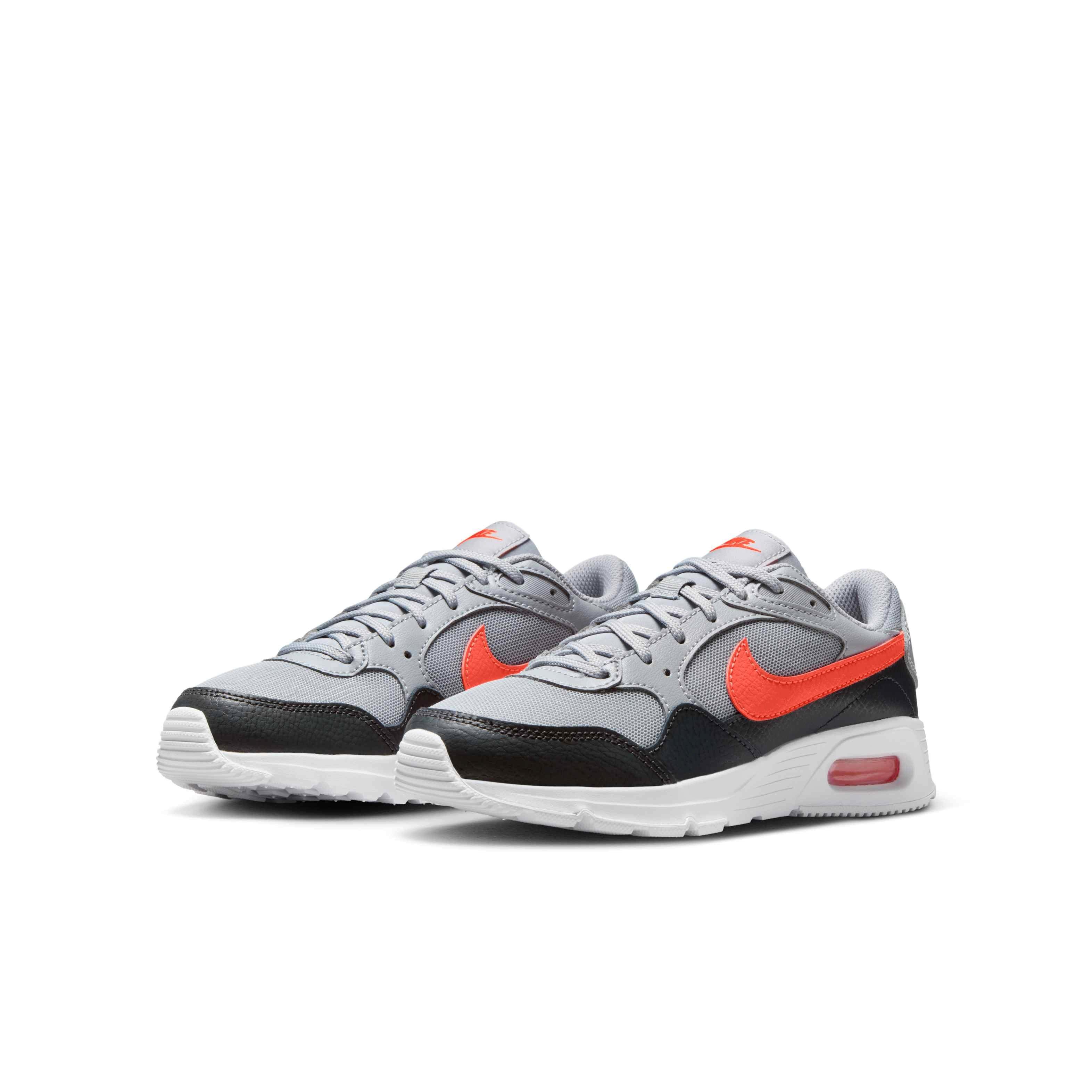 Nike Air Max SC "Wolf Grey/Anthracite/White/Bright Crimson" Grade School Boys' Shoe - GREY/ANTHRACITE/WHITE/CRIMSON Thumbnail View 3