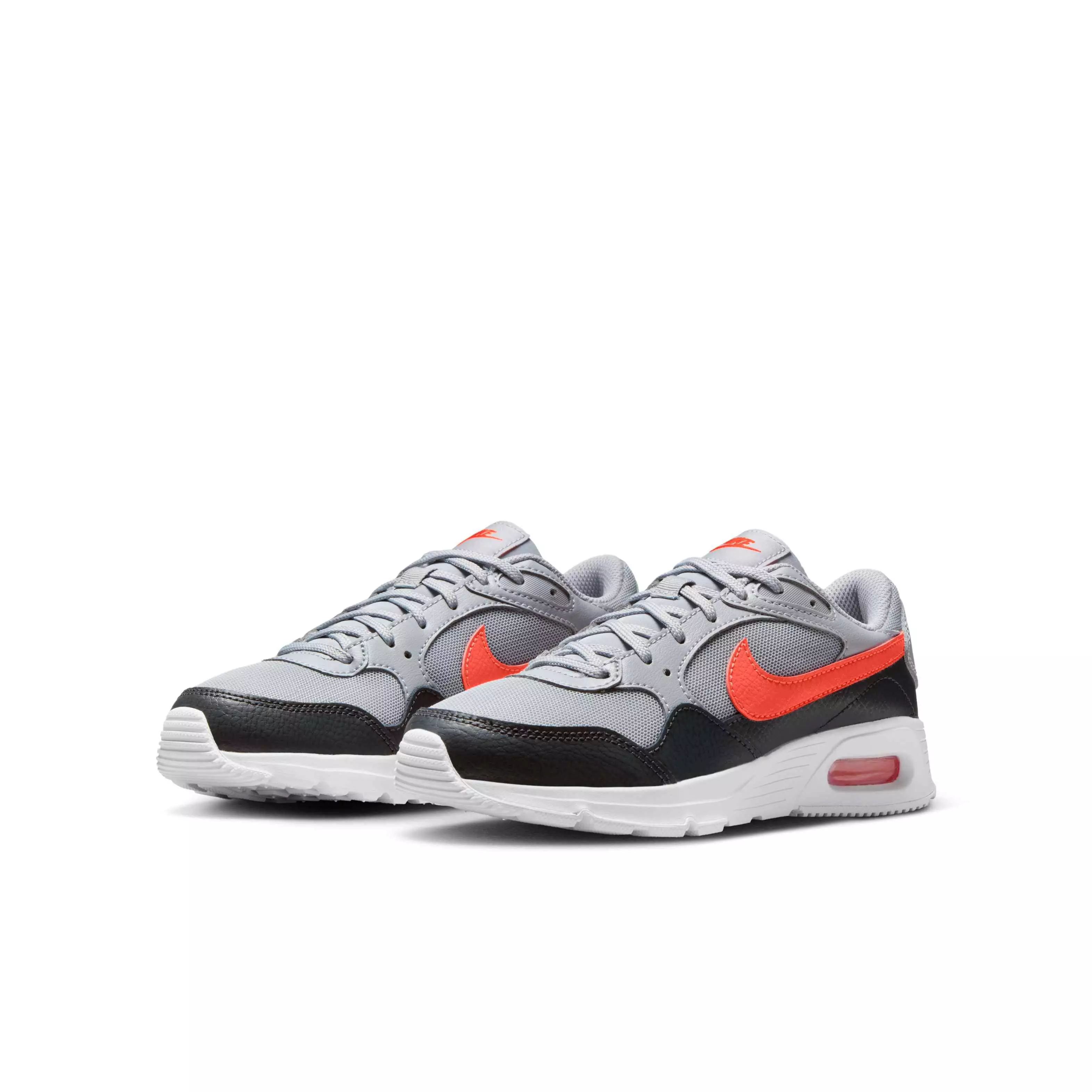 Nike Air Max SC "Wolf Grey/Anthracite/White/Bright Crimson" Grade School Boys' Shoe - GREY/ANTHRACITE/WHITE/CRIMSON