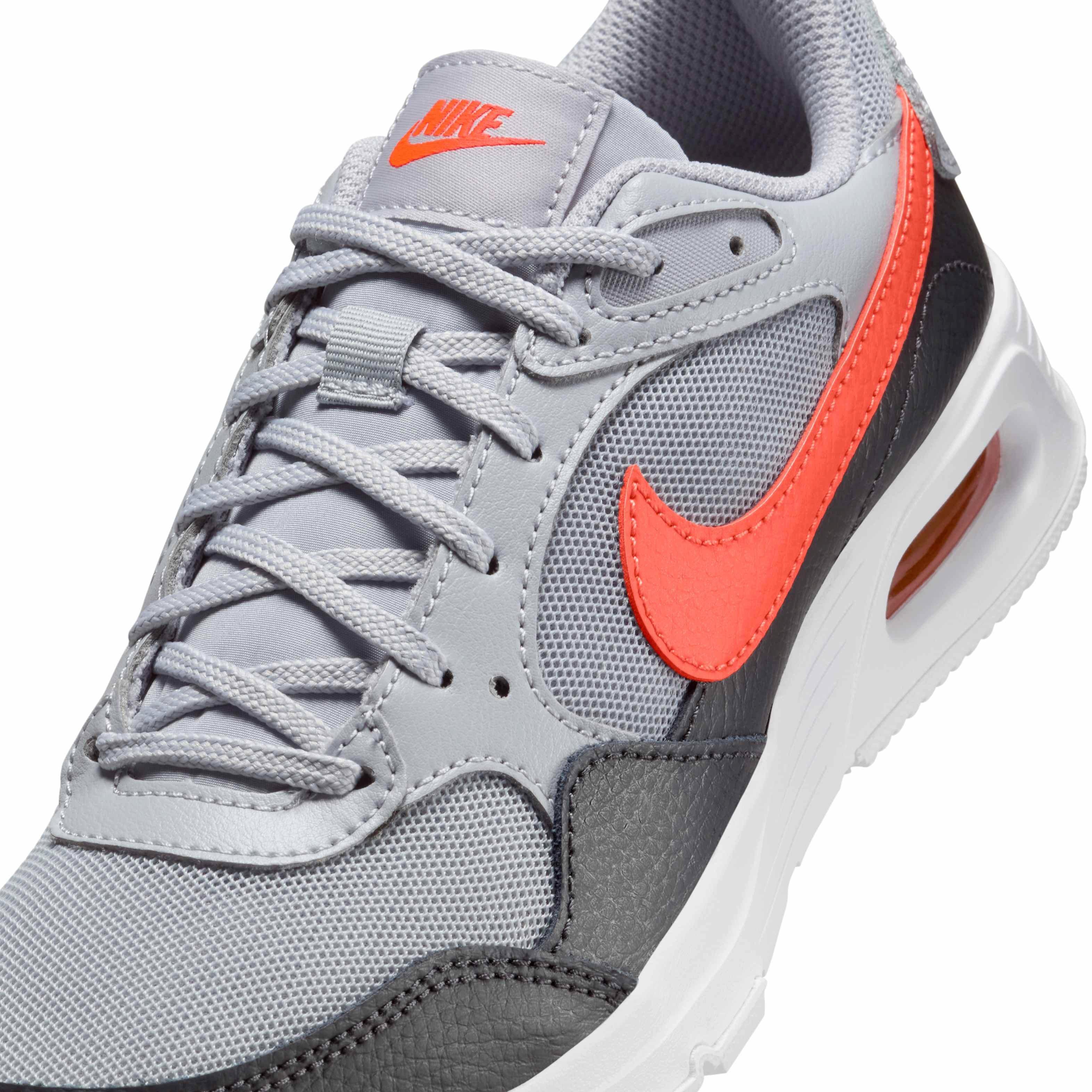 Nike Air Max SC "Wolf Grey/Anthracite/White/Bright Crimson" Grade School Boys' Shoe - GREY/ANTHRACITE/WHITE/CRIMSON Thumbnail View 7