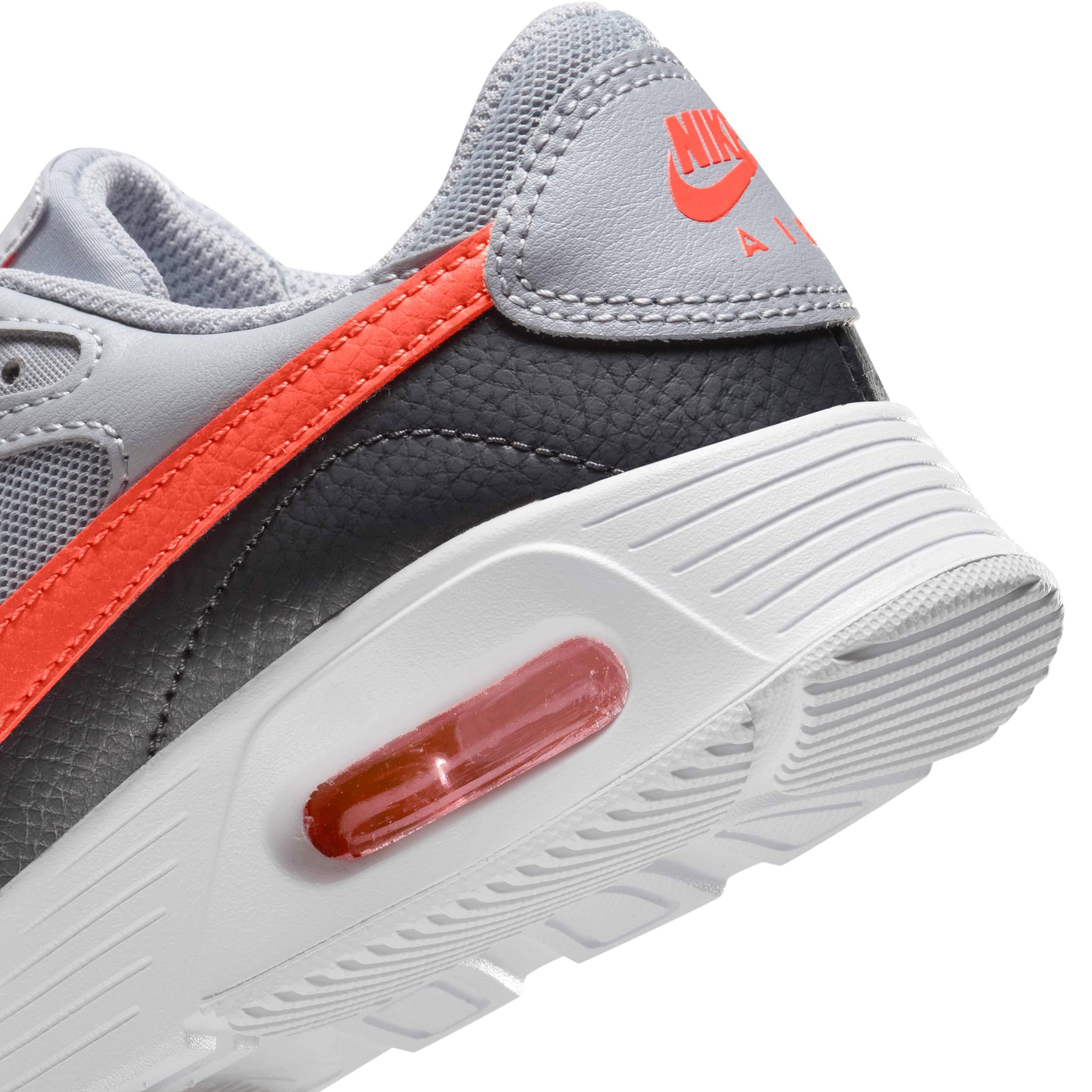 Nike Air Max SC "Wolf Grey/Anthracite/White/Bright Crimson" Grade School Boys' Shoe - GREY/ANTHRACITE/WHITE/CRIMSON Thumbnail View 8