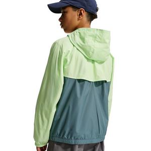 Nike Big Kids' Sportswear Windrunner Hooded Repel Jacket - Grey/Green