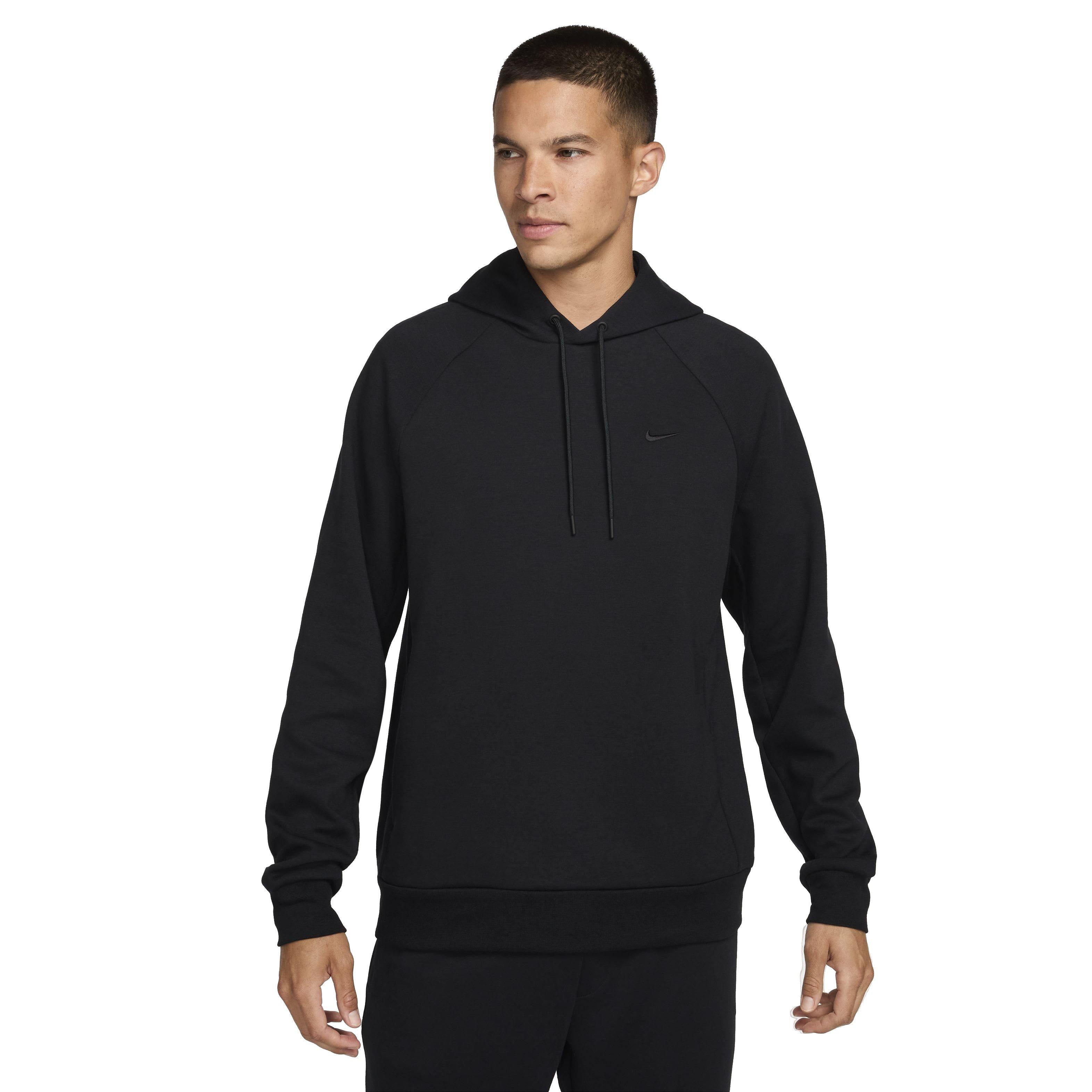 Nike Men's Primary Dri-FIT UV Pullover Versatile Hoodie - BLACK Thumbnail View 1