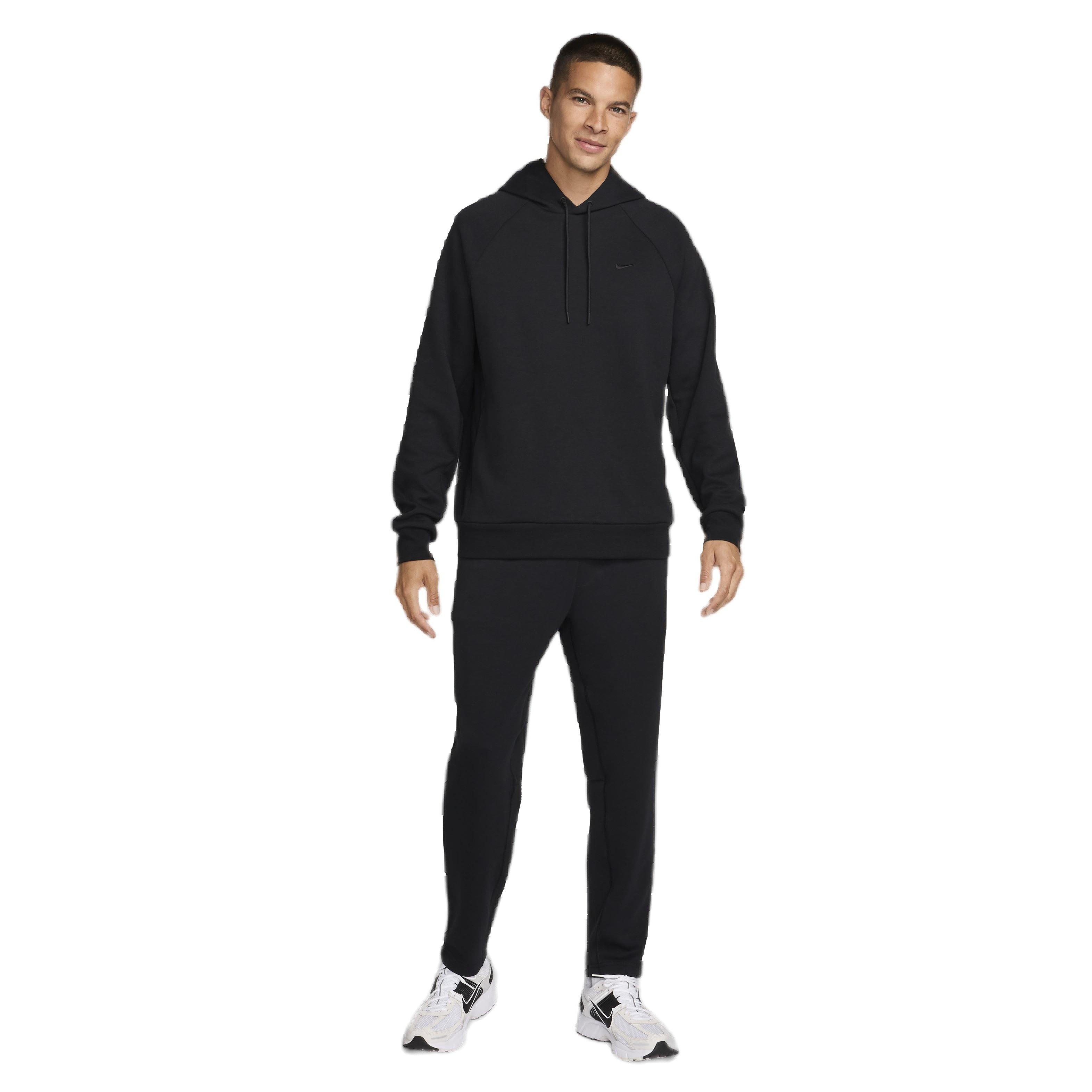 Nike Men's Primary Dri-FIT UV Pullover Versatile Hoodie - BLACK Thumbnail View 7