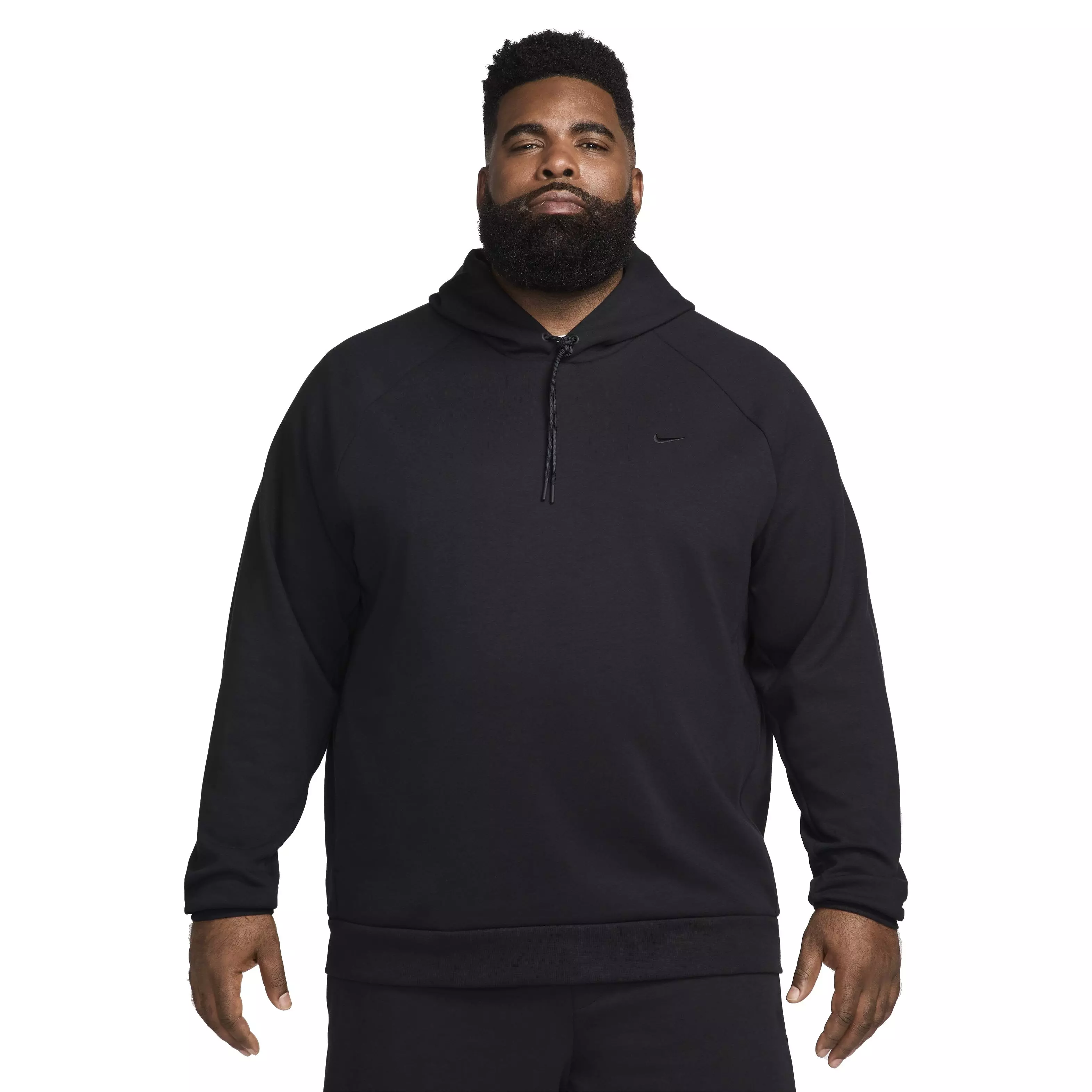 Nike Men's Primary Dri-FIT UV Pullover Versatile Hoodie - BLACK