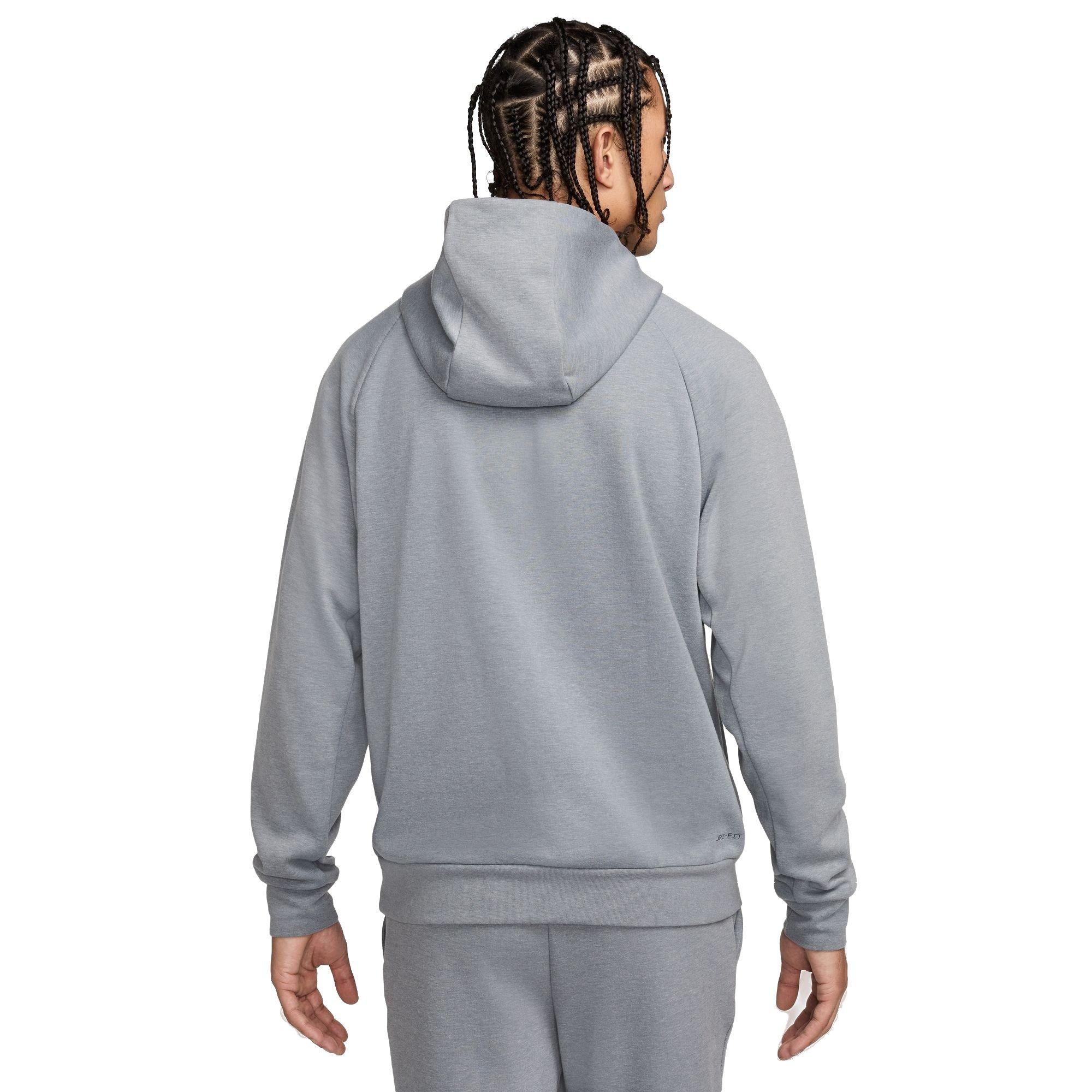 Nike Men's Primary Dri-FIT UV Pullover Versatile Hoodie - GREY Thumbnail View 2