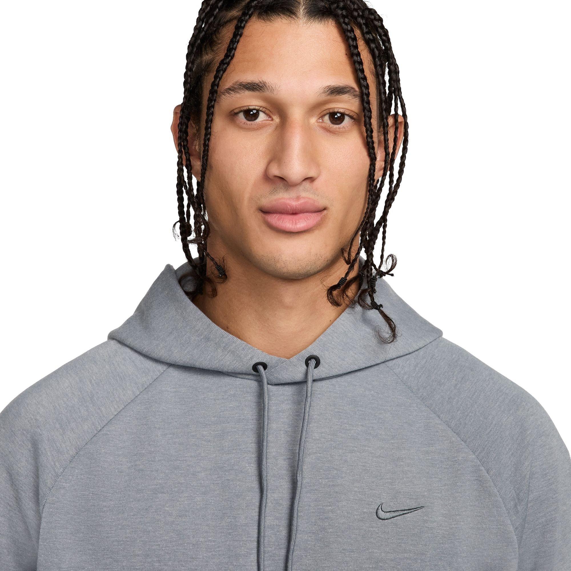 Nike Men's Primary Dri-FIT UV Pullover Versatile Hoodie - GREY Thumbnail View 3