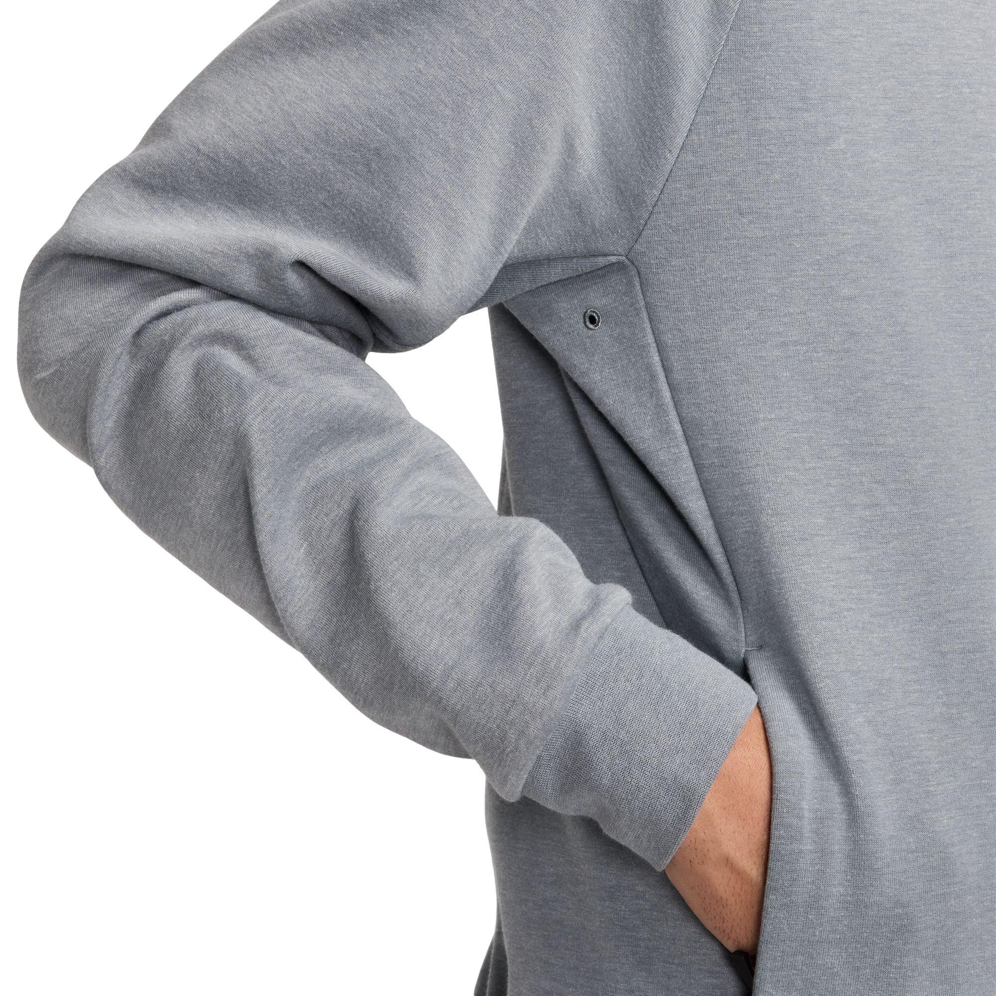 Nike Men's Primary Dri-FIT UV Pullover Versatile Hoodie - GREY Thumbnail View 4