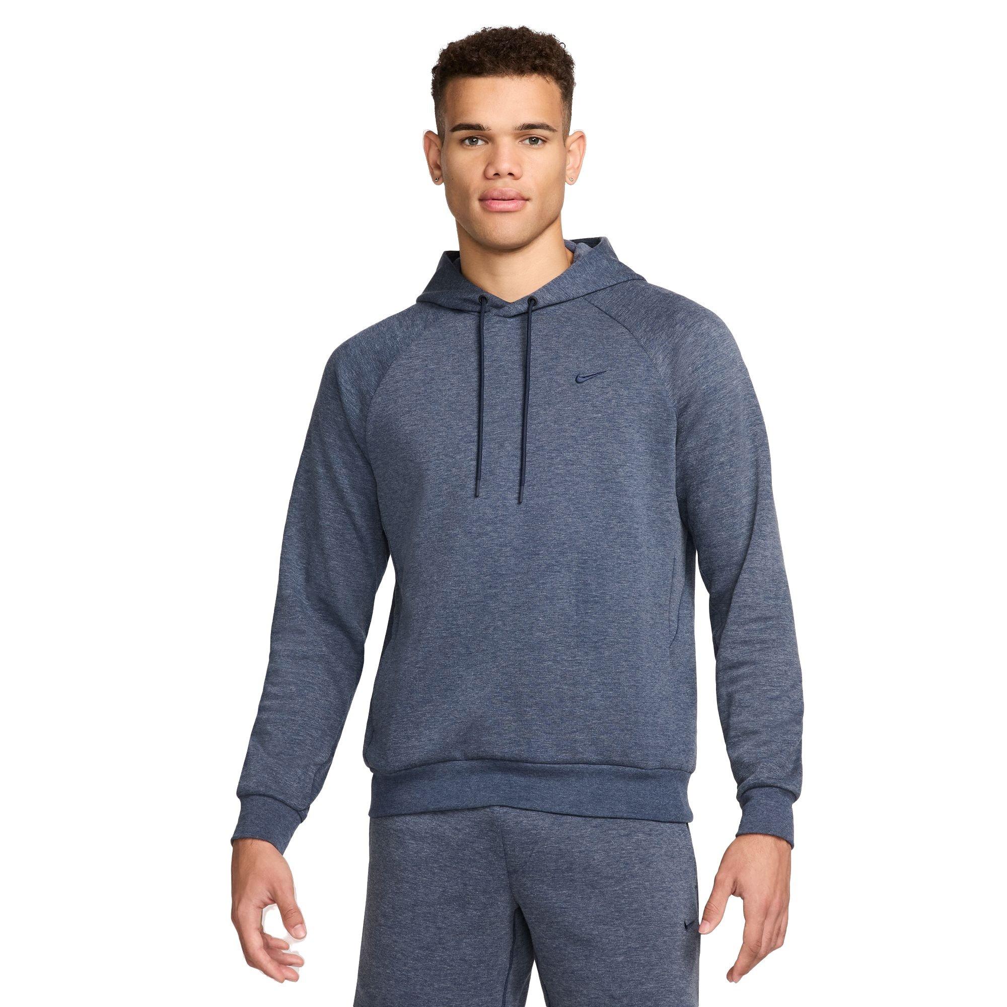 Nike Men's Primary Dri-FIT UV Pullover Versatile Hoodie - BLUE Thumbnail View 1