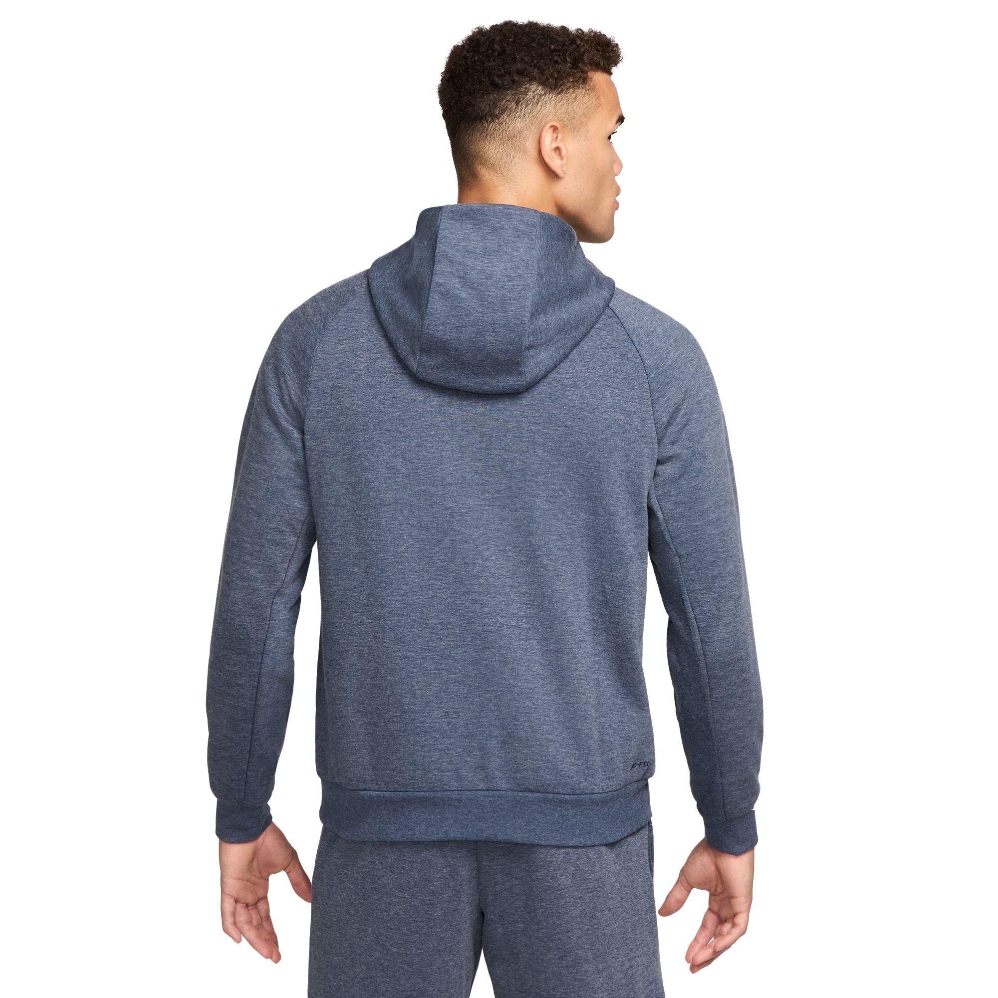 Nike Men's Primary Dri-FIT UV Pullover Versatile Hoodie - BLUE Thumbnail View 2