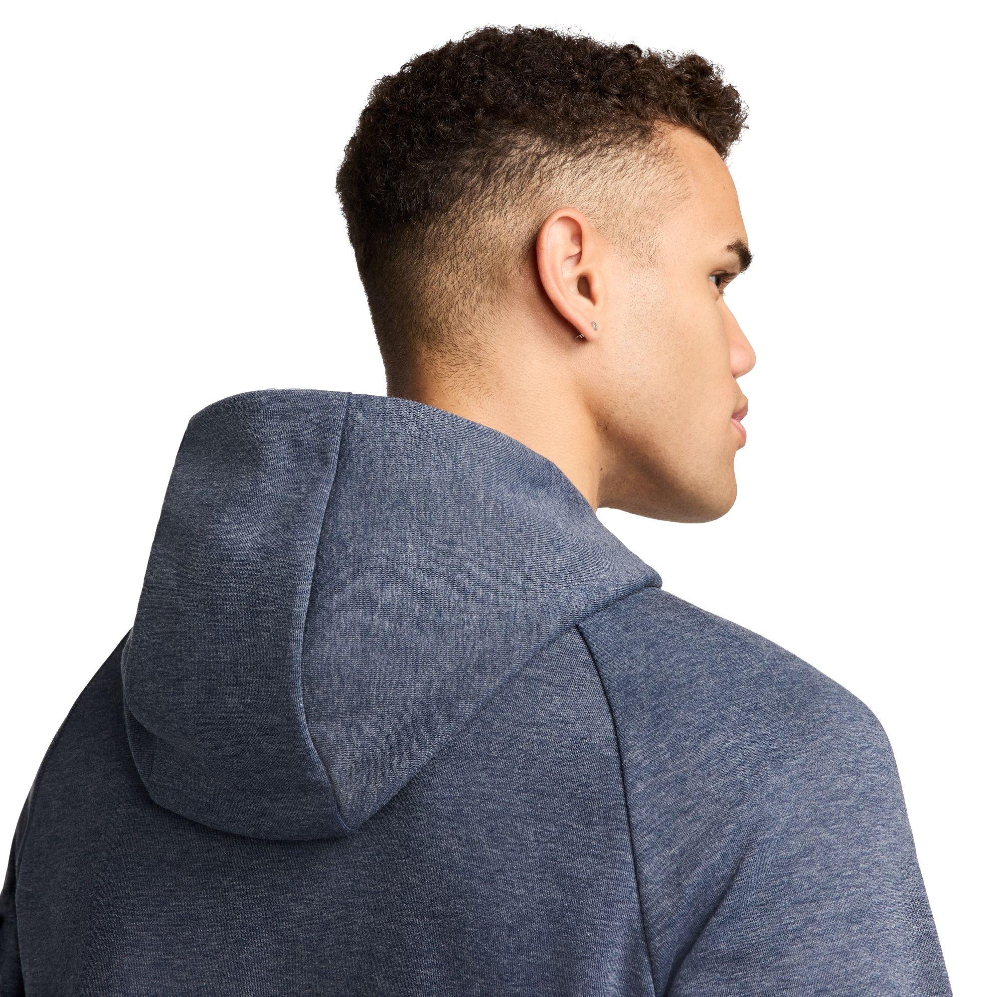 Nike Men's Primary Dri-FIT UV Pullover Versatile Hoodie - BLUE Thumbnail View 4