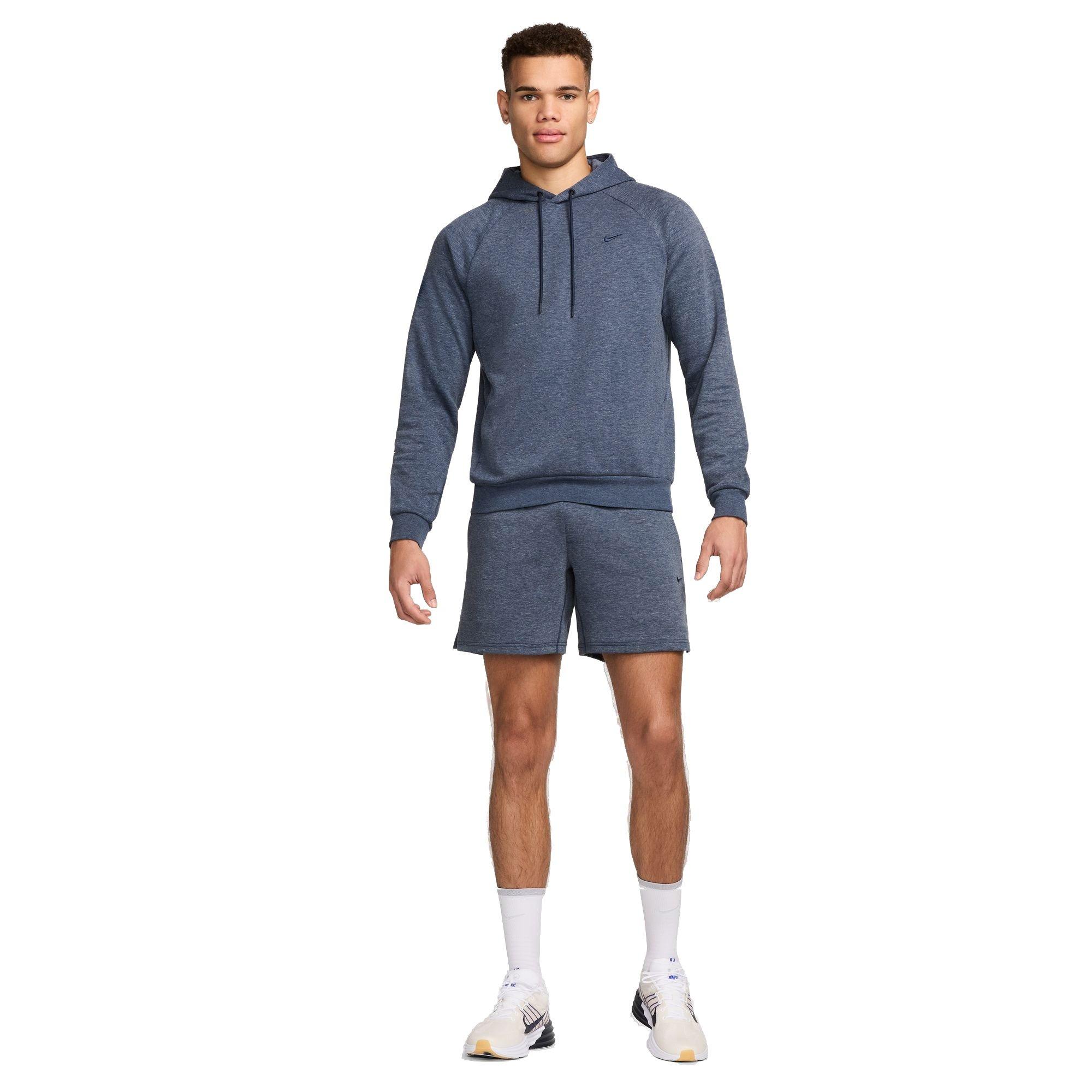 Nike Men's Primary Dri-FIT UV Pullover Versatile Hoodie - BLUE Thumbnail View 6