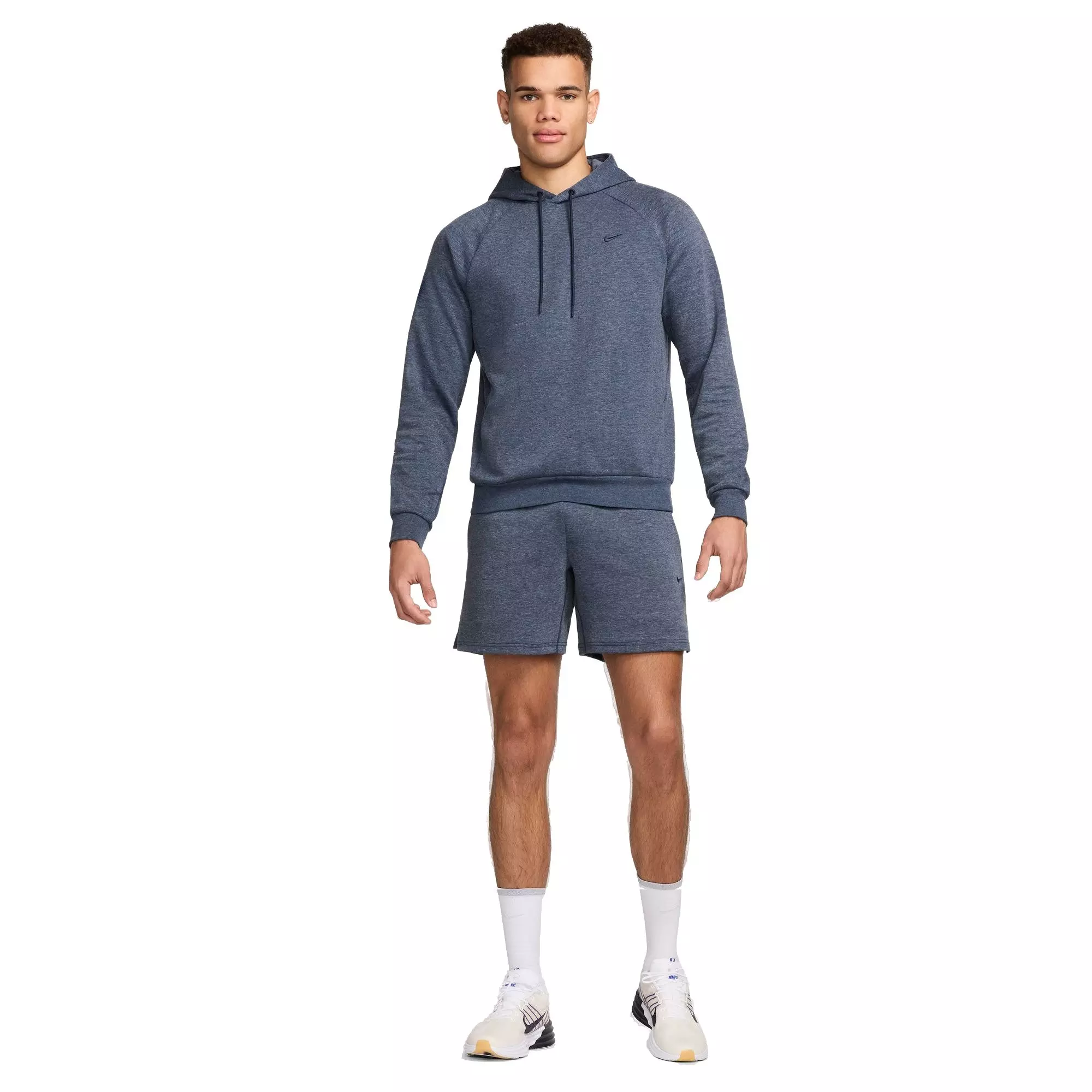 Nike Men's Primary Dri-FIT UV Pullover Versatile Hoodie - BLUE