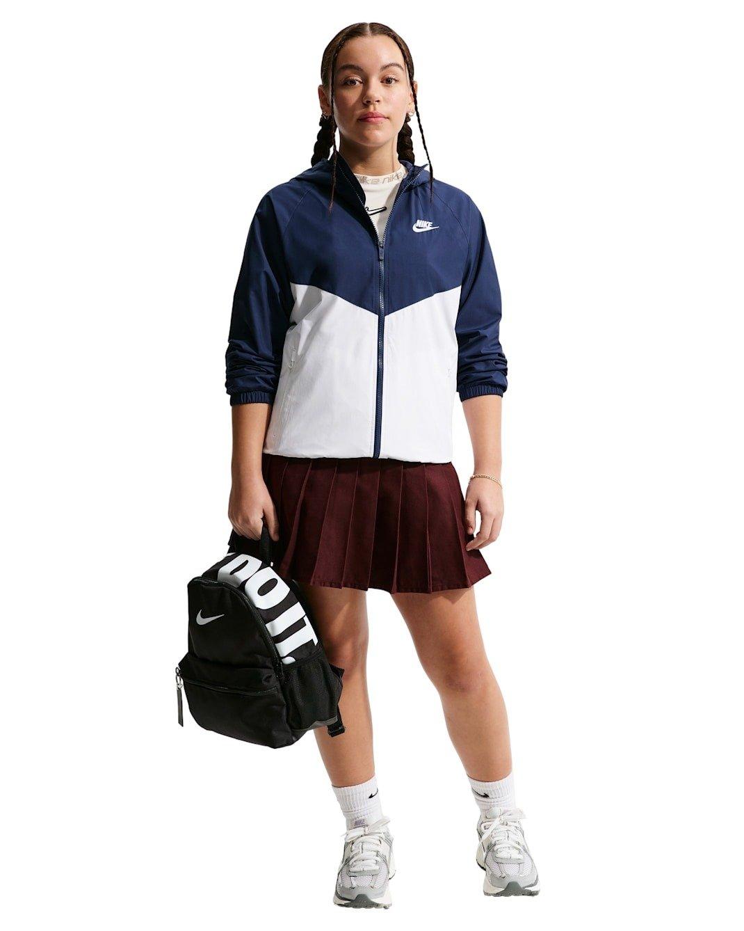 Nike Sportswear Windrunner Hooded Repel Big Kids' Navy/White Jacket