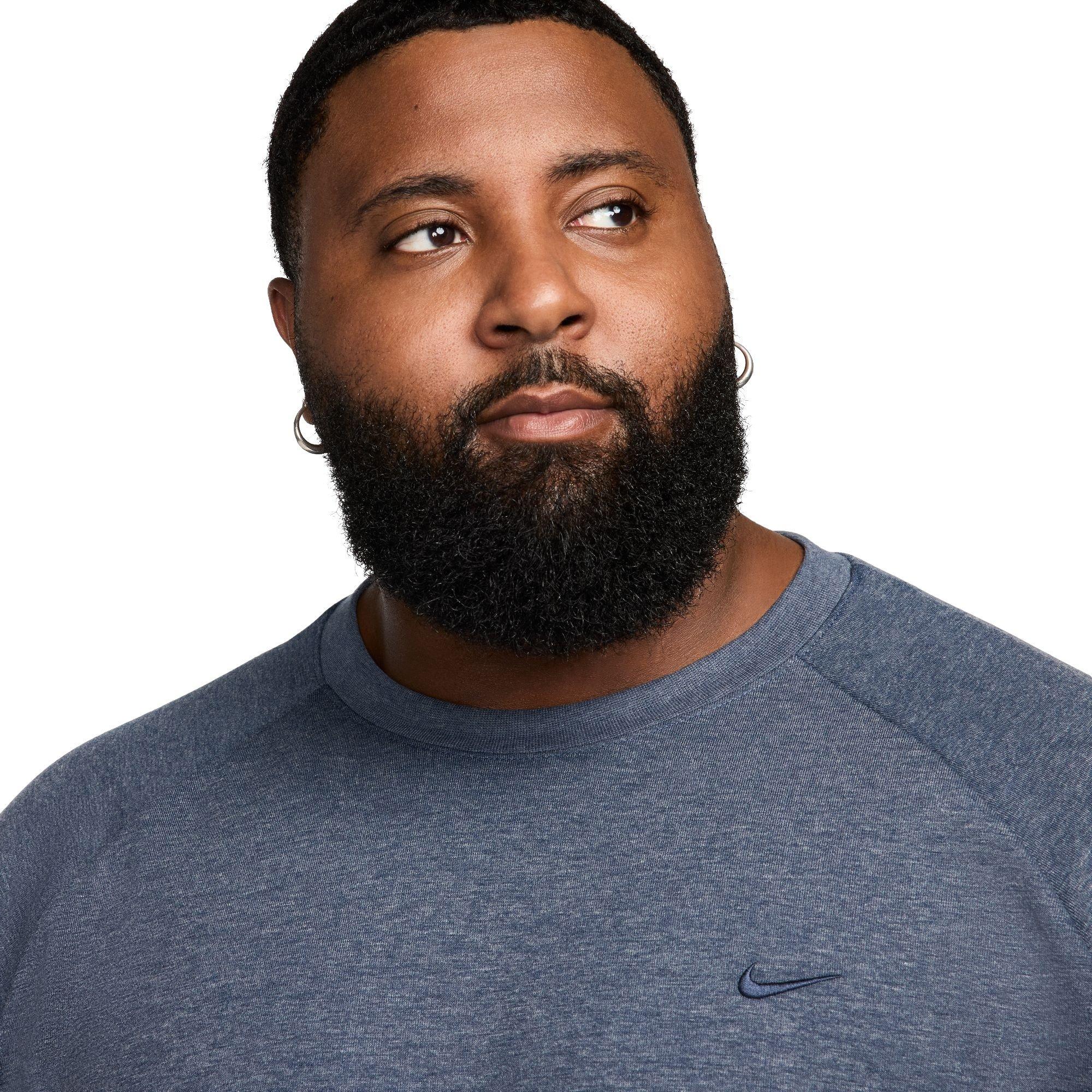 Nike Men's Primary Dri-FIT UV Versatile Crew - BLUE Thumbnail View 3