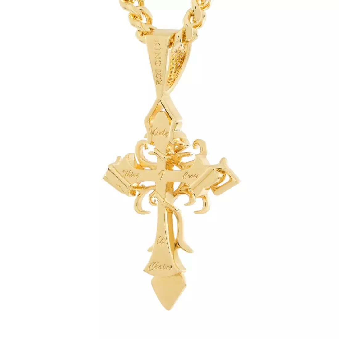King Ice Designed by Mike Zombie-All I Crossed is Chainz Necklace - GOLD