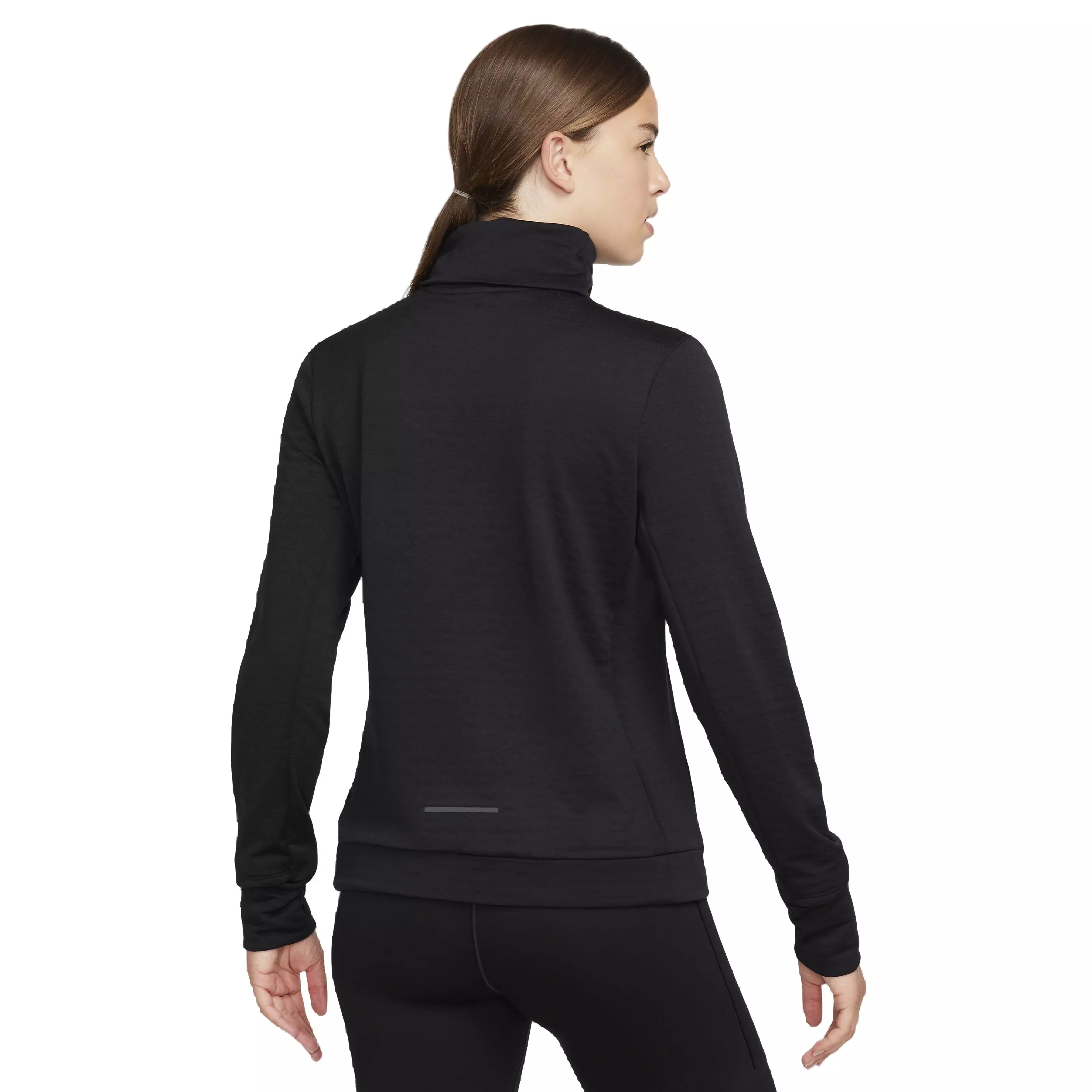 Nike Women's Therma-FIT Swift Element Turtleneck Running Top - BLACK