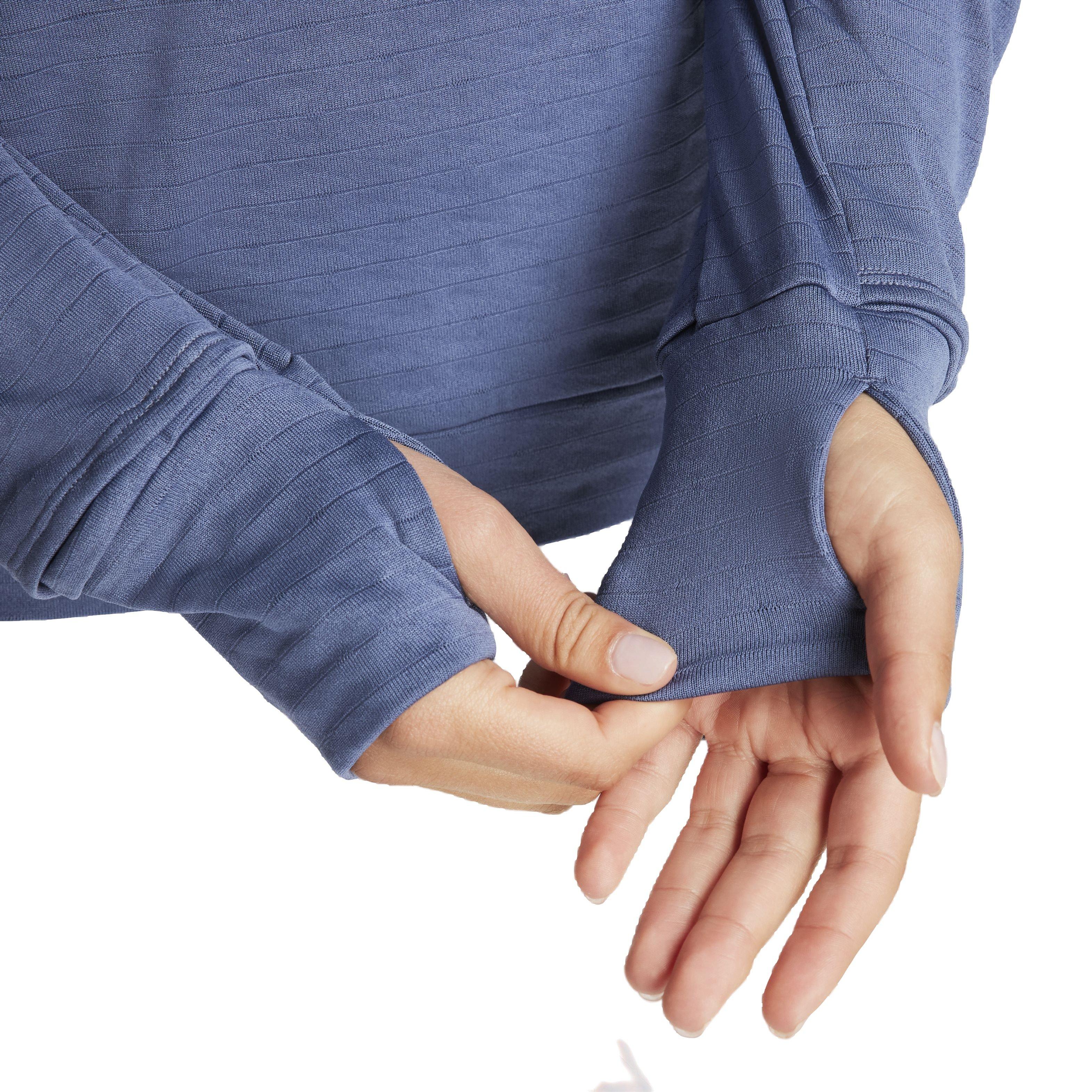 Nike Women's Therma-FIT Swift Element Turtleneck Running Top - BLUE Thumbnail View 5