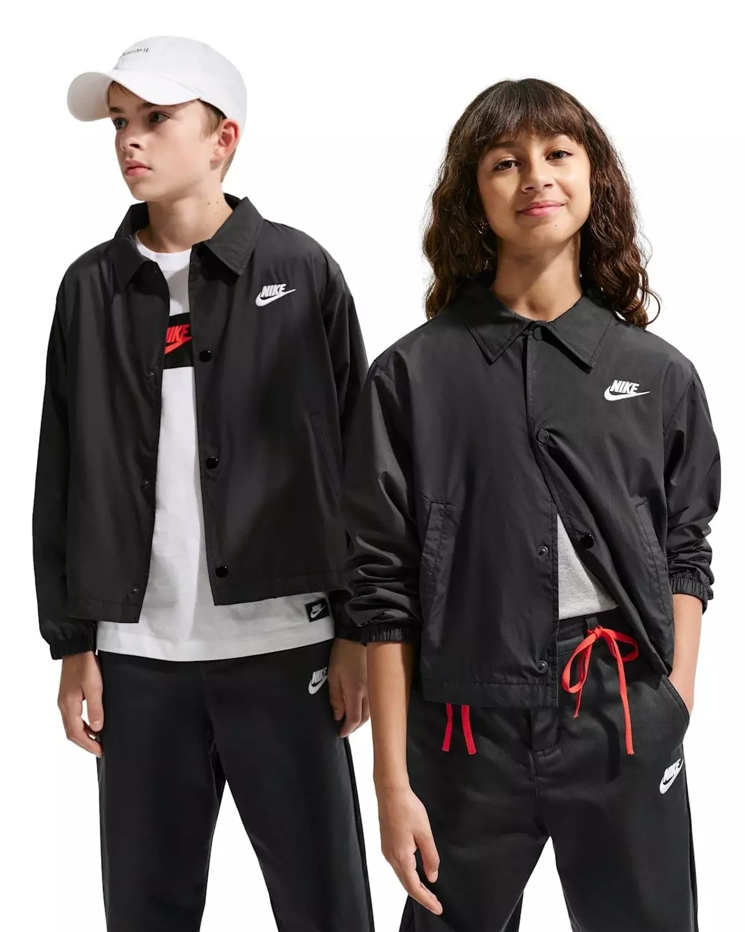 Nike Big Kids' Sportswear Club Repel Coaches' Jacket - Black - BLACK