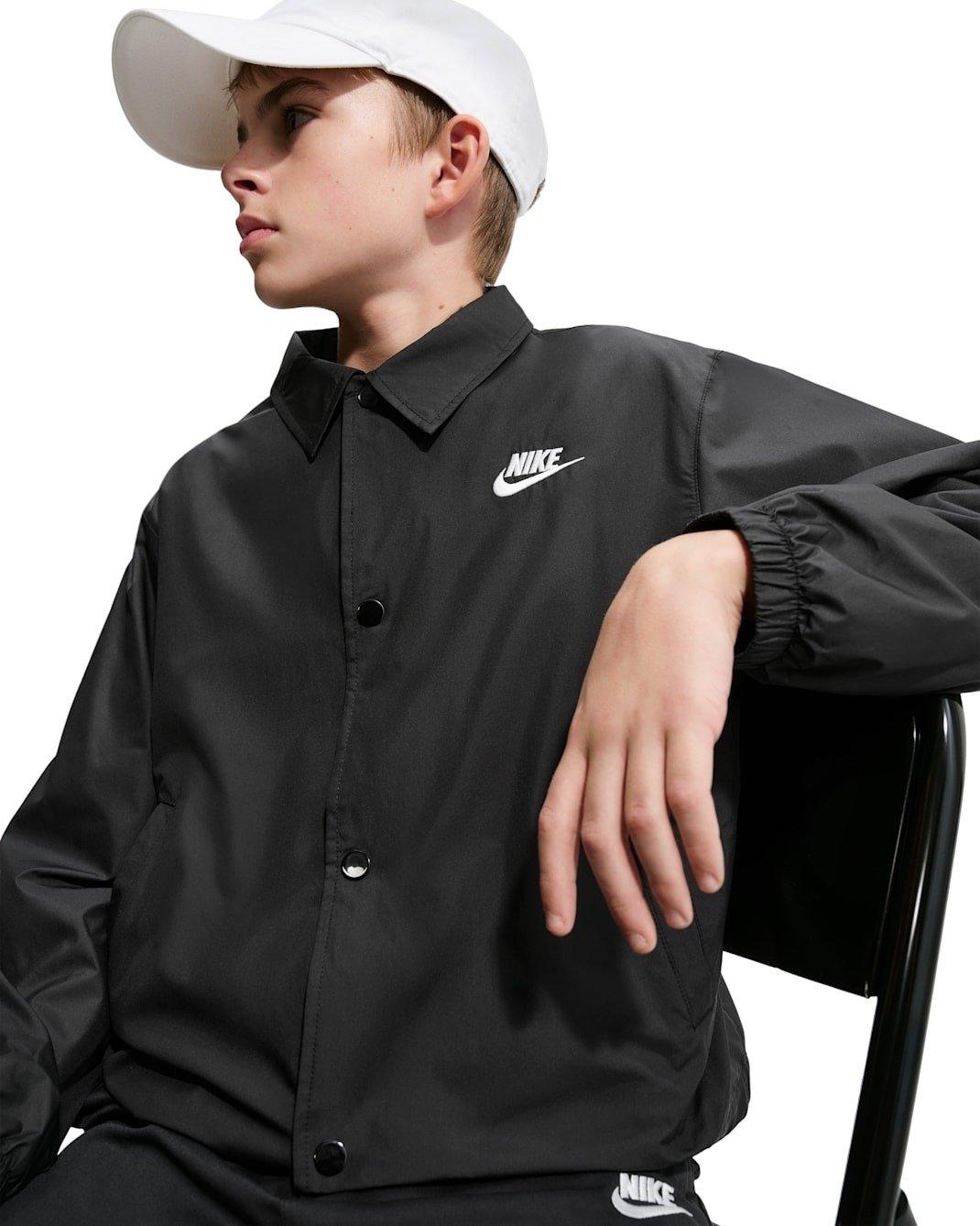 Nike Sportswear Club Repel Big Kids' Black Coaches' Jacket