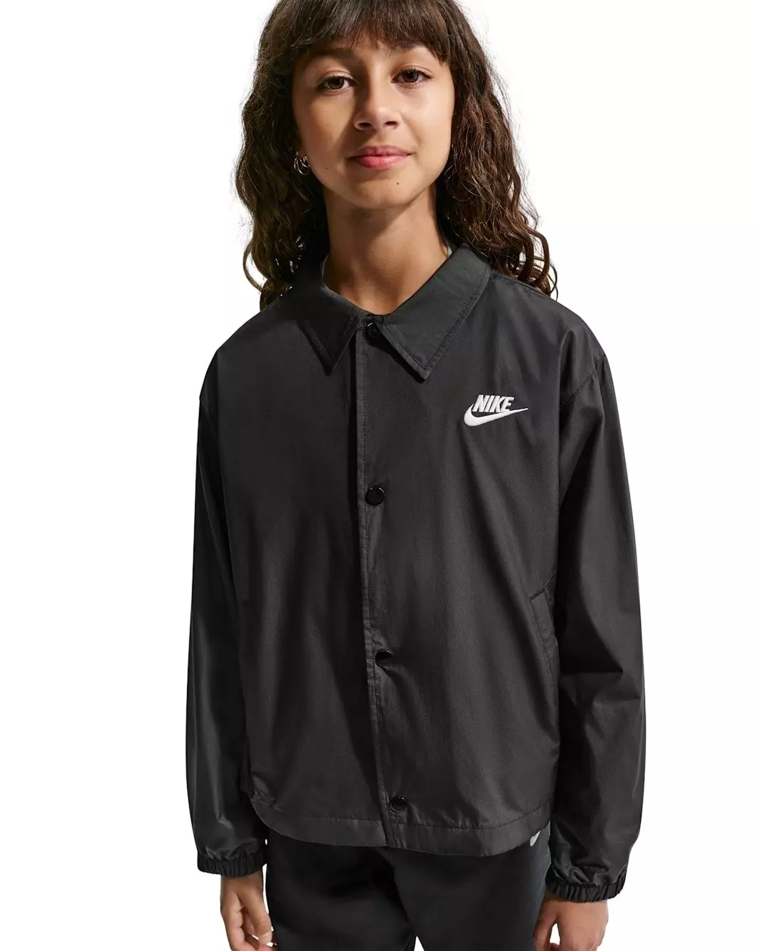 Nike Big Kids' Sportswear Club Repel Coaches' Jacket - Black - BLACK