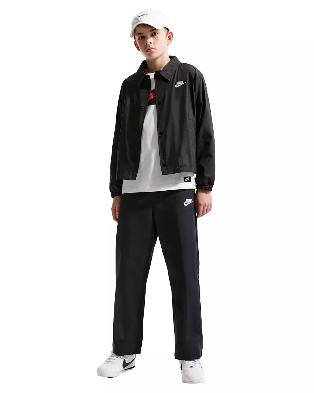 Nike Big Kids' Sportswear Club Repel Coaches' Jacket - Black - BLACK