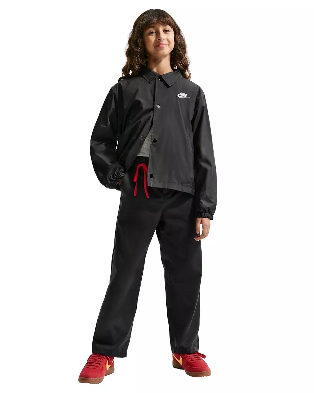 Nike Big Kids' Sportswear Club Repel Coaches' Jacket - Black - BLACK