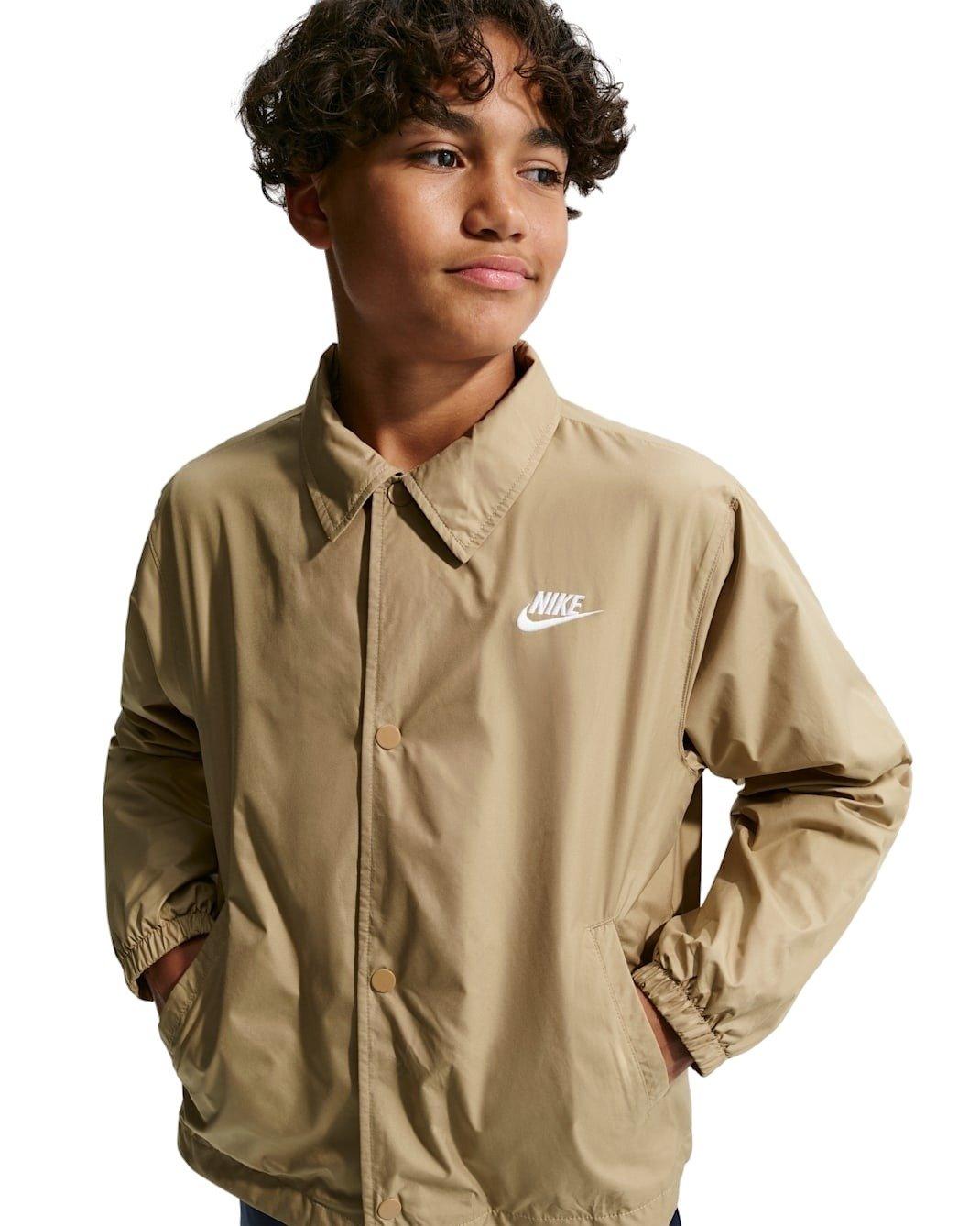 Nike Big Kids' Sportswear Club Repel Coaches' Jacket - Brown - BROWN Thumbnail View 1
