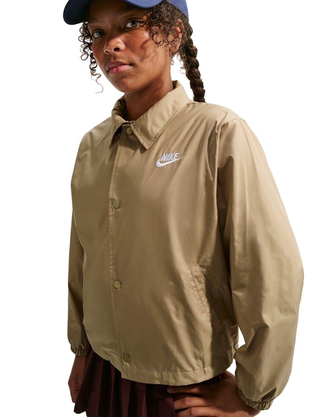 Nike Big Kids' Sportswear Club Repel Coaches' Jacket - Brown - BROWN Thumbnail View 3