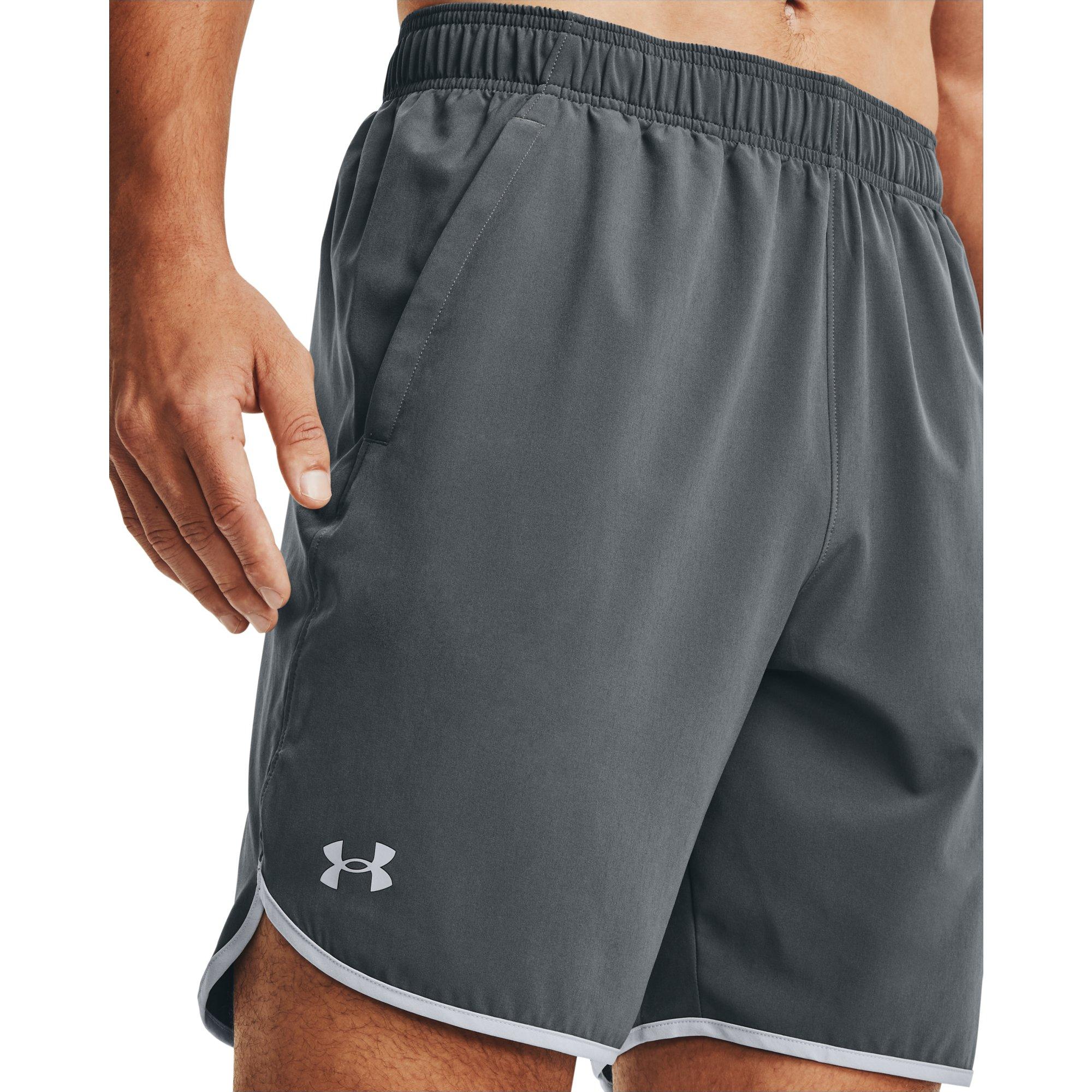 Under Armour Men's HIIT Woven 8-Inch Shorts, (001) Black / / Pitch Gray,  X-Small at  Men's Clothing store