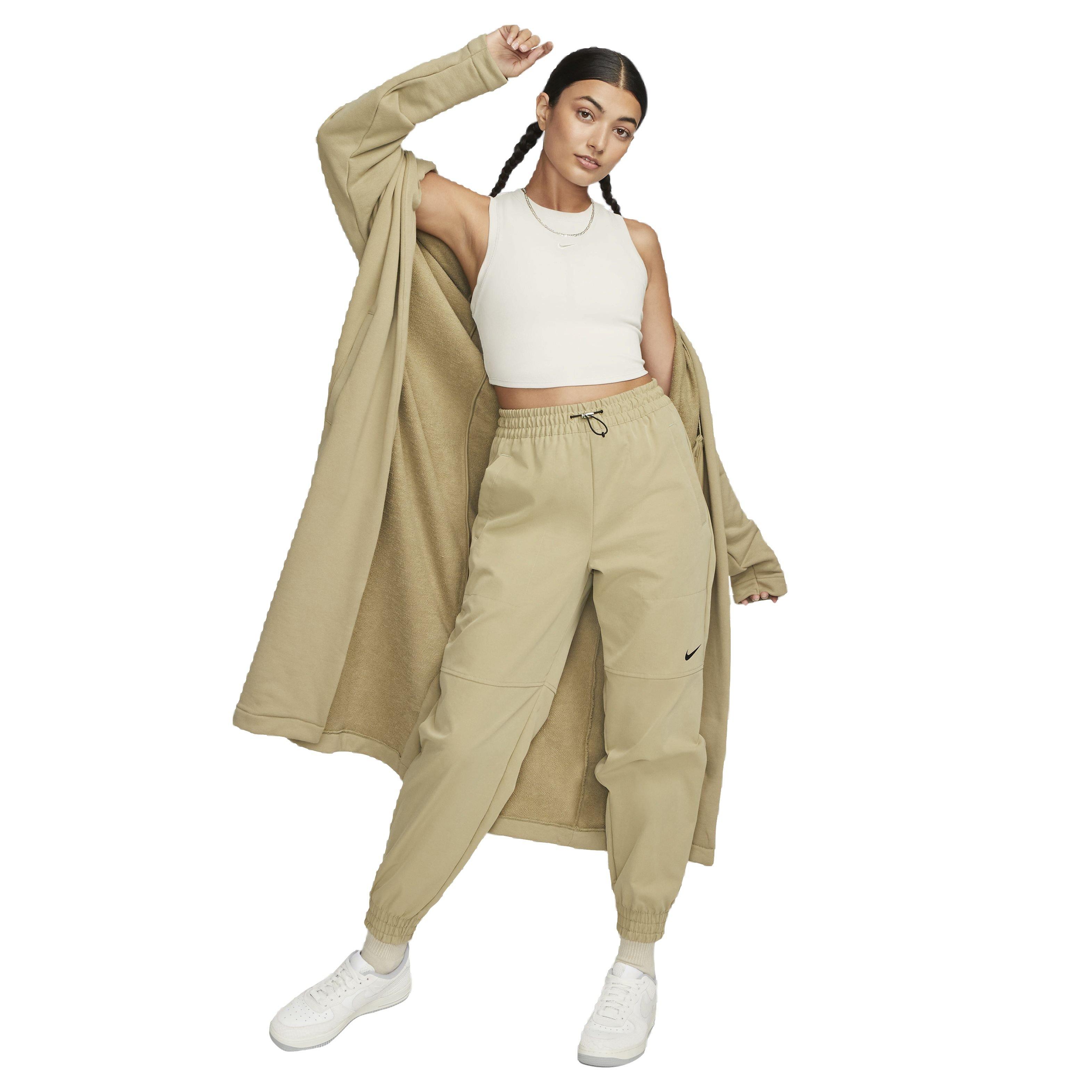 Nike Women's Sportswear Essential Ribbed Cropped Tank - LT BROWN Thumbnail View 5