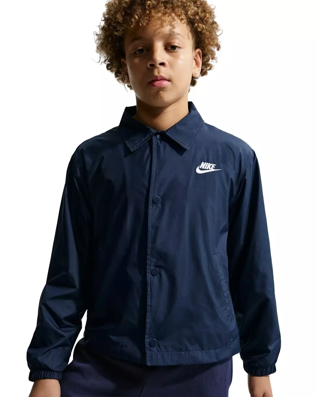 Nike Big Kids' Sportswear Club Repel Coaches' Jacket - Navy - NAVY