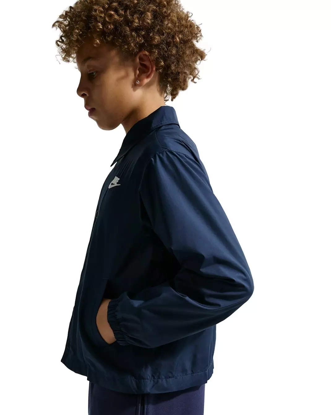Nike Big Kids' Sportswear Club Repel Coaches' Jacket - Navy - NAVY