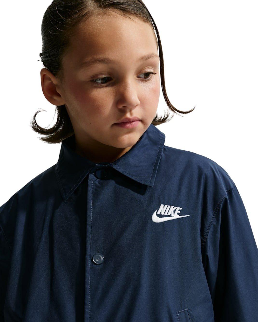 Nike Big Kids' Sportswear Club Repel Coaches' Jacket - Navy - NAVY Thumbnail View 5