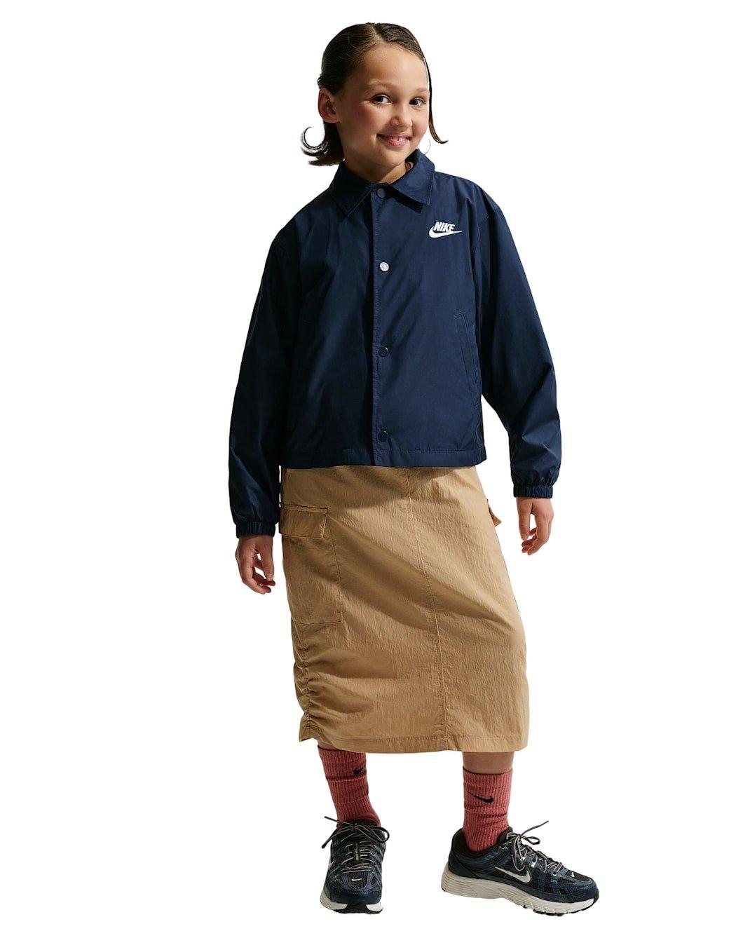 Nike Big Kids' Sportswear Club Repel Coaches' Jacket - Navy - NAVY Thumbnail View 7