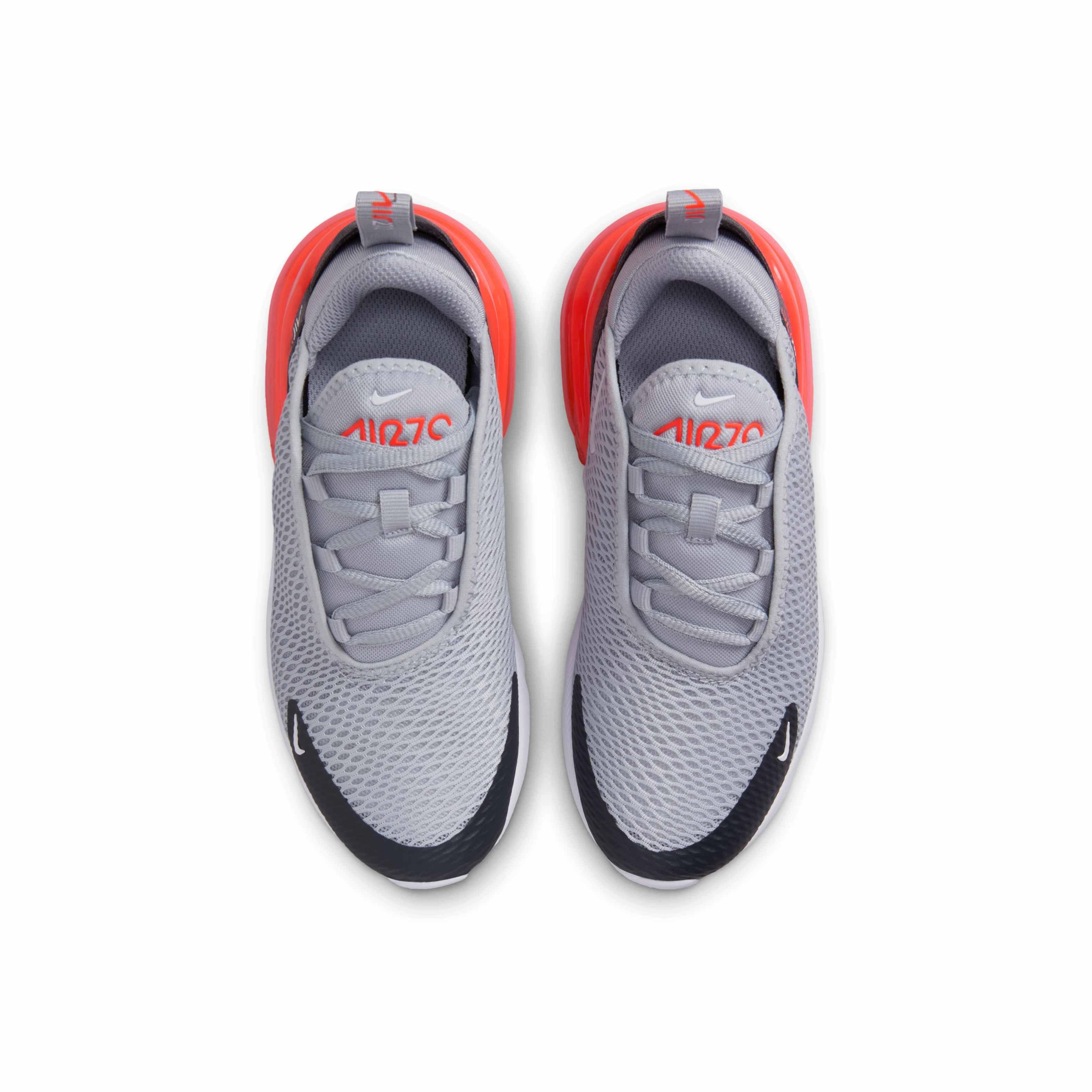 Nike Air Max 270 Preschool Boys' "Wolf Grey/Anthracite/Bright Crimson/White" Shoe