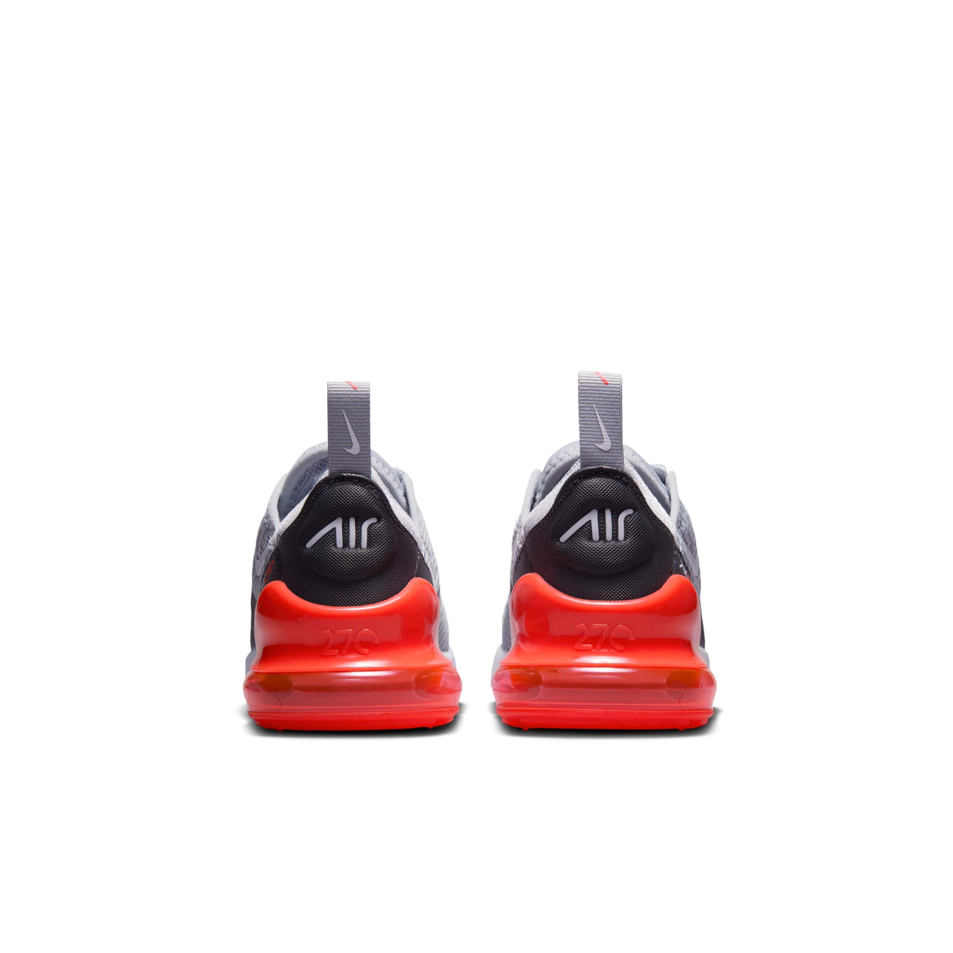 Nike Air Max 270 Preschool Boys' "Wolf Grey/Anthracite/Bright Crimson/White" Shoe